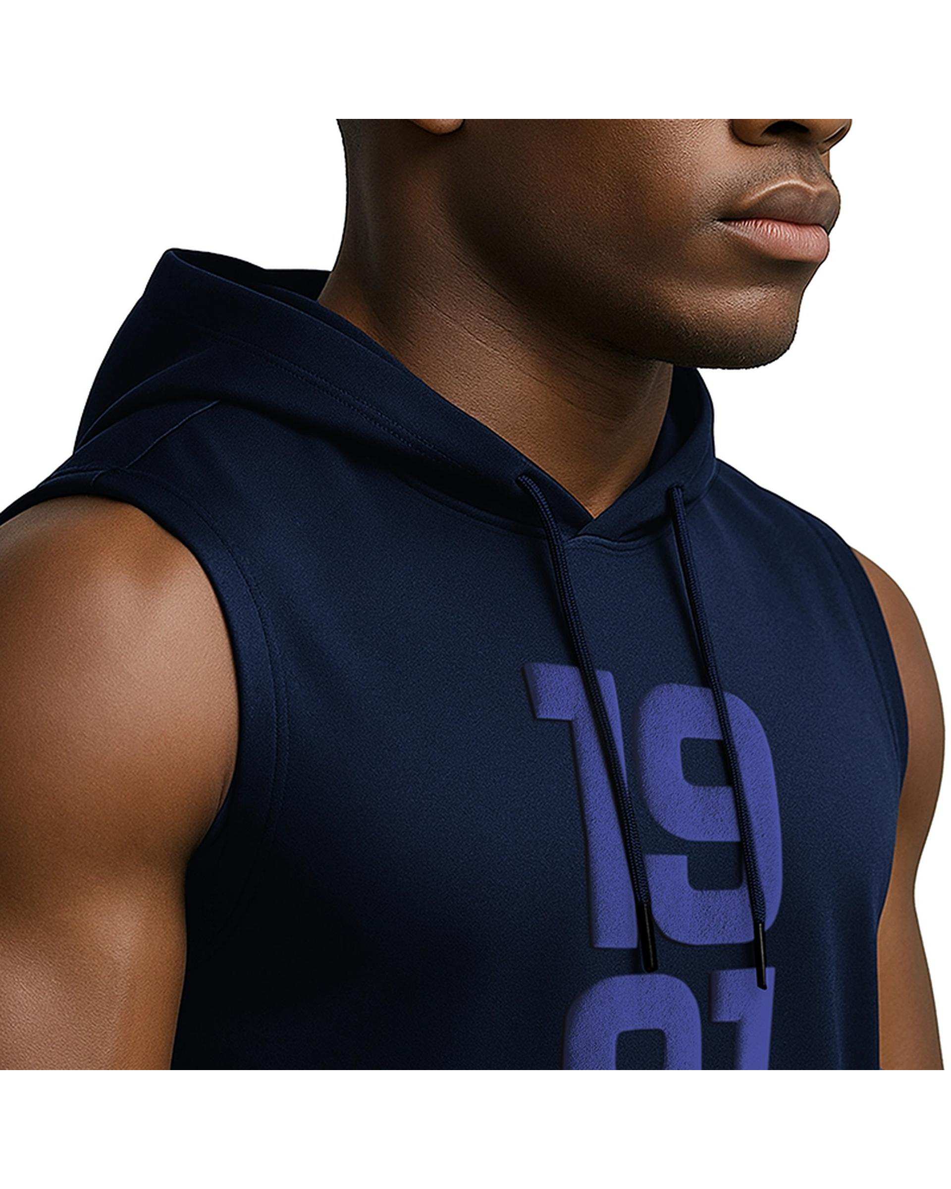 تاپ ورزشی مردانه کلاهدار سرمه ای نوزده نود و یک 1991 مدل TS1985 NB