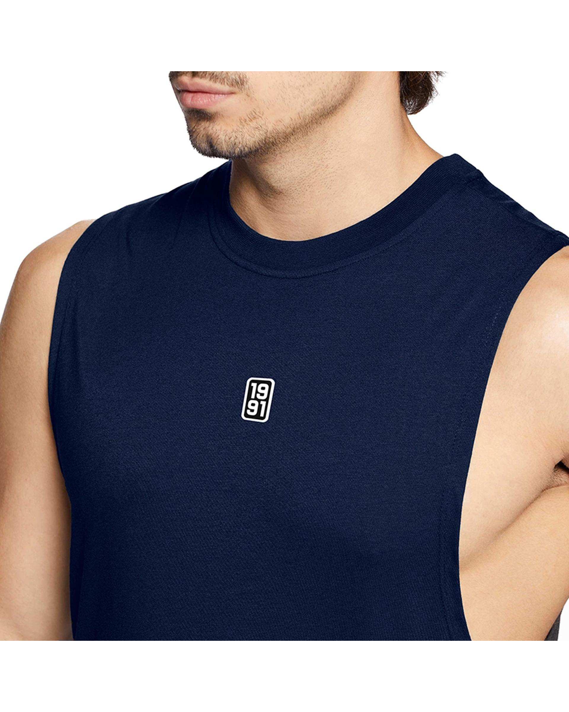 تاپ ورزشی مردانه کلاهدار سرمه ای نوزده نود و یک 1991 مدل TS1986 NB