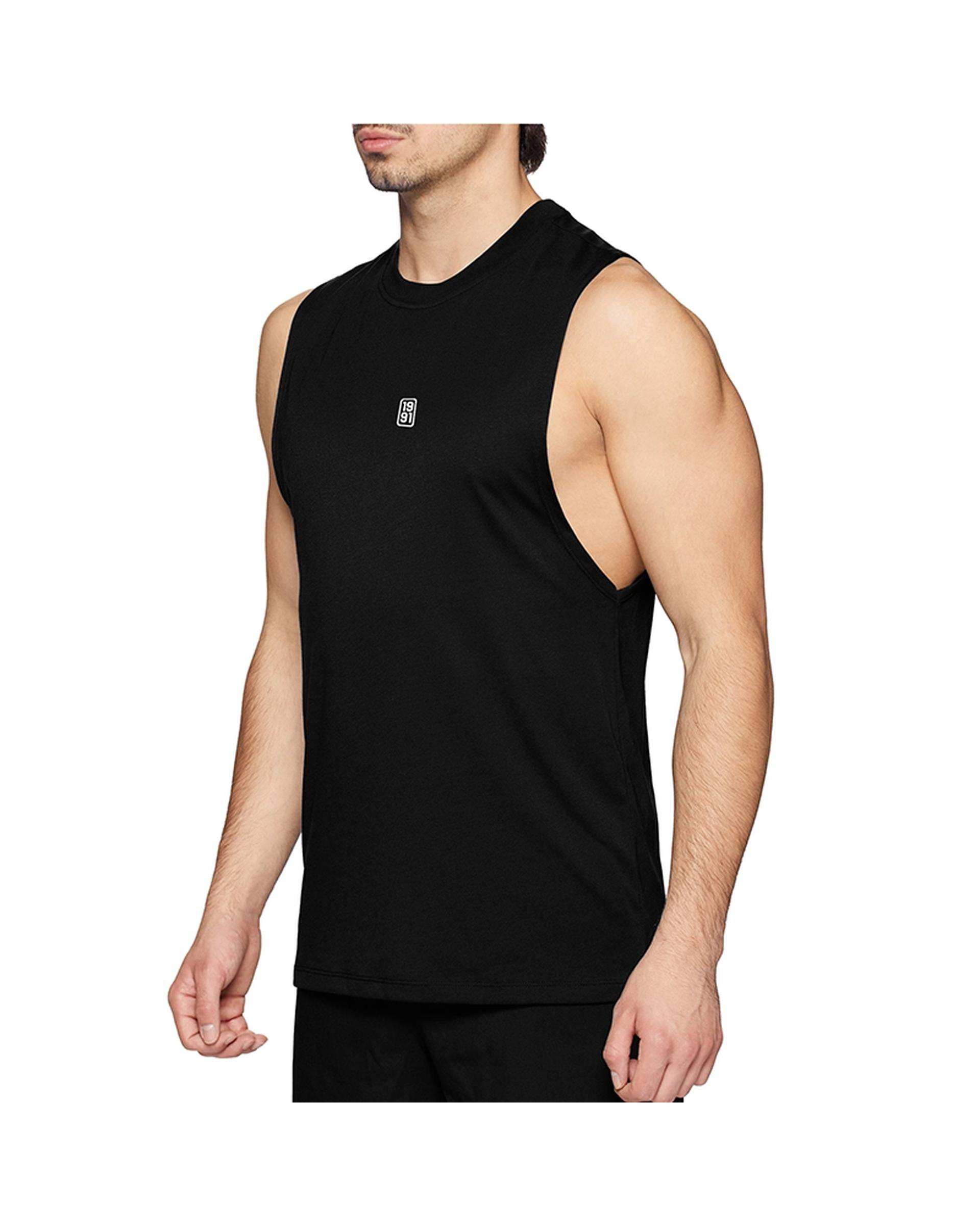 تاپ ورزشی مردانه کلاهدار مشکی نوزده نود و یک 1991 مدل TS1986 B