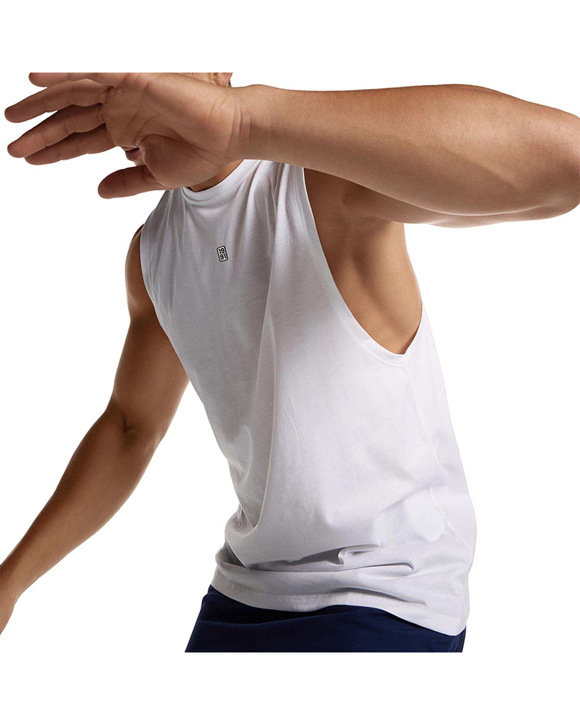 تاپ ورزشی مردانه کلاهدار سفید نوزده نود و یک 1991 مدل TS1986 W