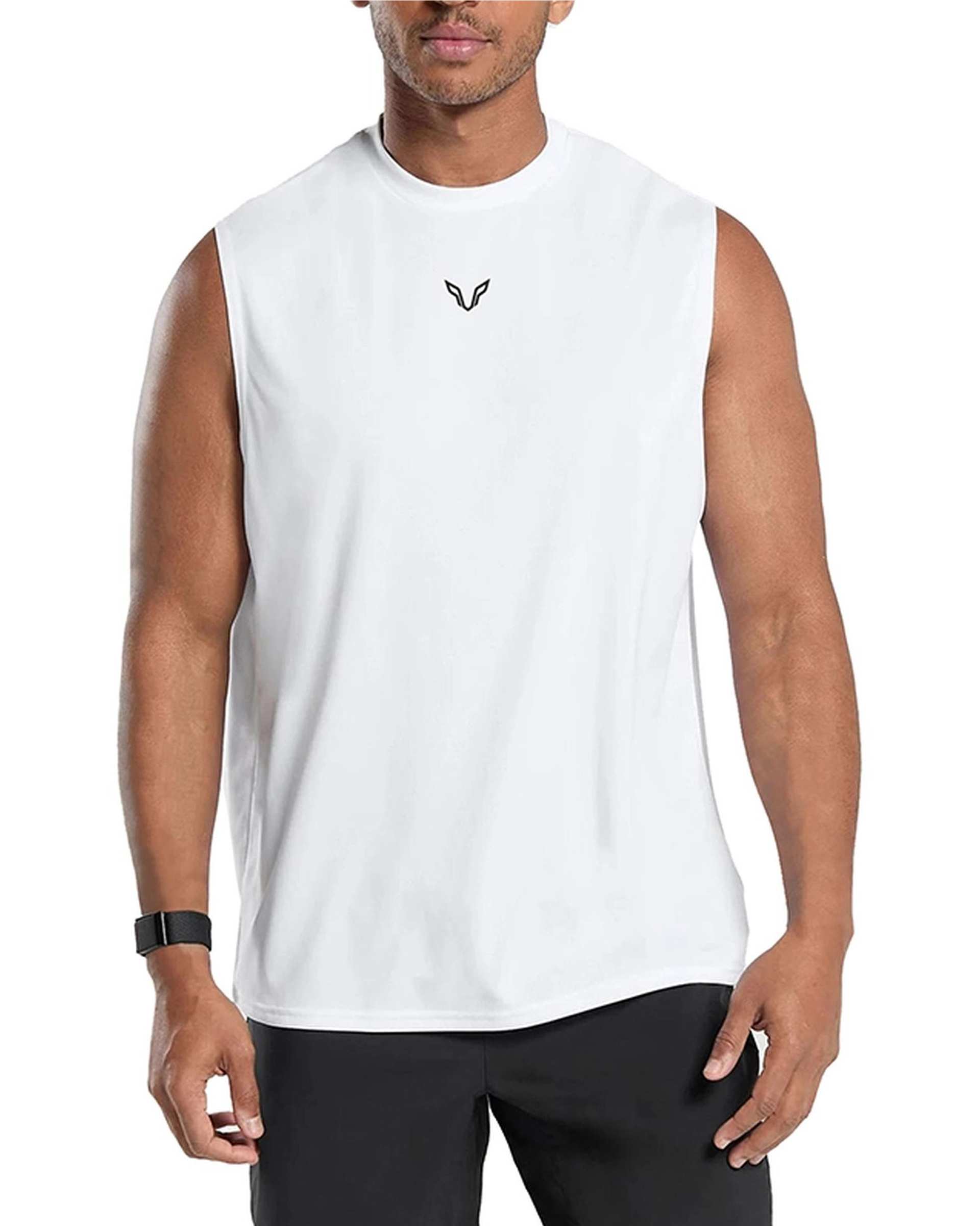 تاپ ورزشی مردانه اورسایز سفید نوزده نود و یک 1991 مدل TS1990 W