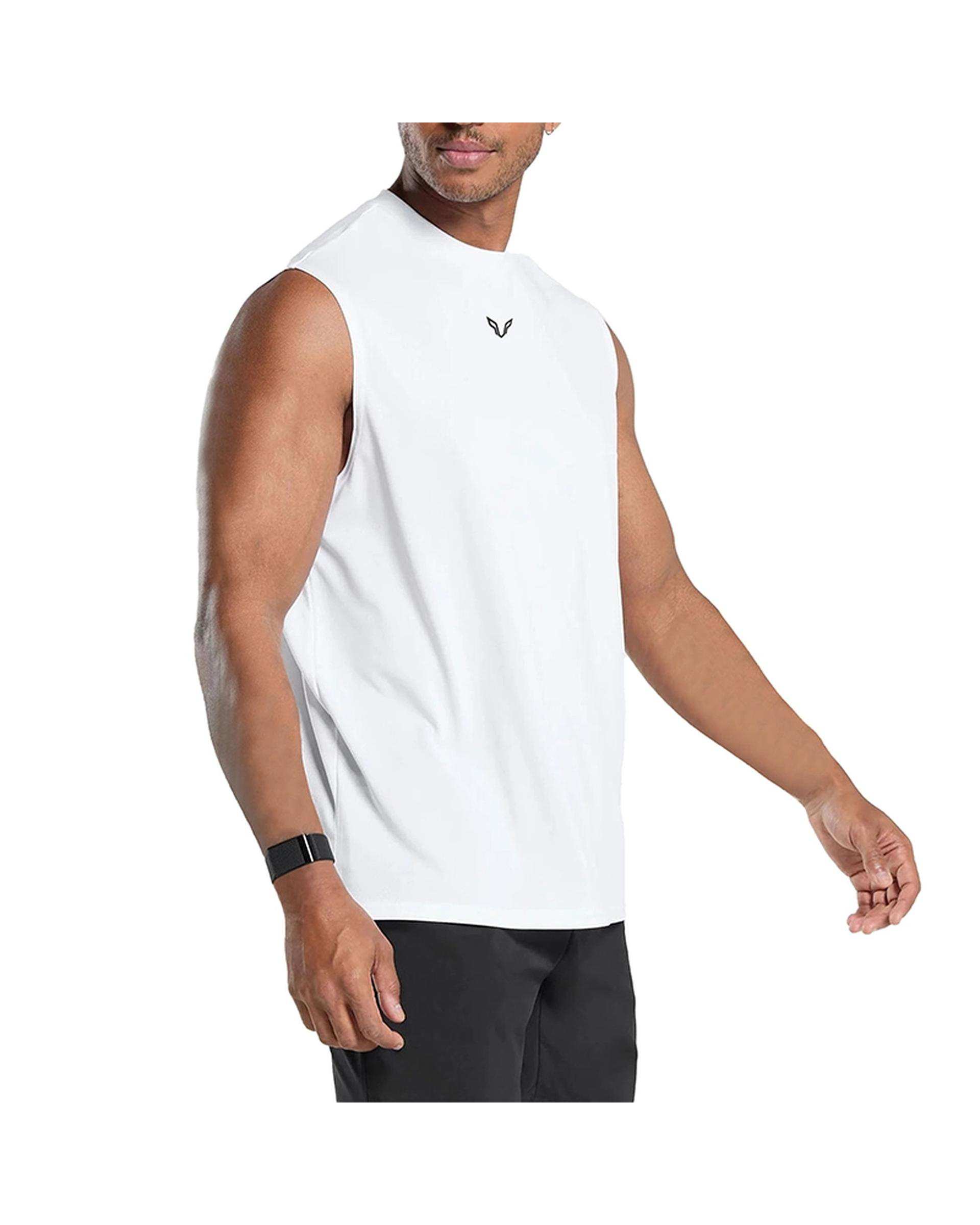 تاپ ورزشی مردانه اورسایز سفید نوزده نود و یک 1991 مدل TS1990 W