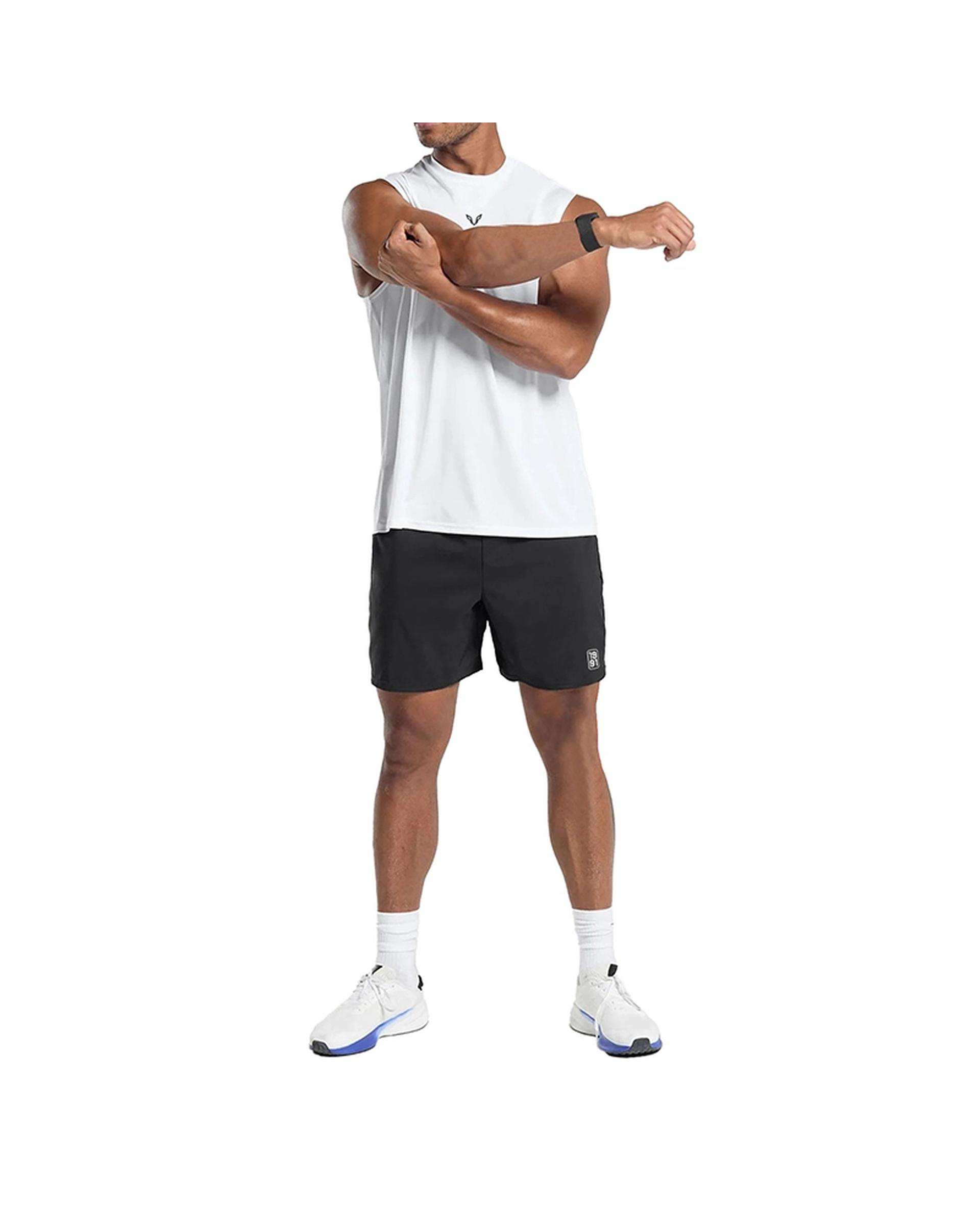 تاپ ورزشی مردانه اورسایز سفید نوزده نود و یک 1991 مدل TS1990 W