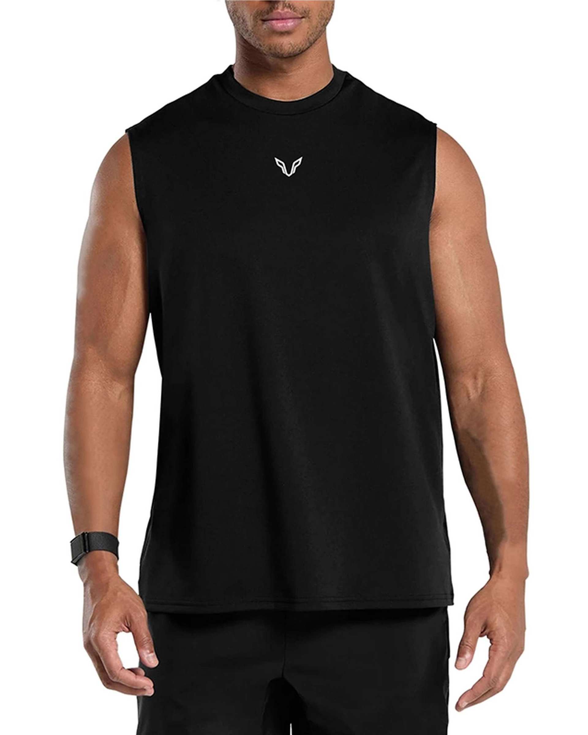 تاپ ورزشی مردانه اورسایز مشکی نوزده نود و یک 1991 مدل TS1990 B