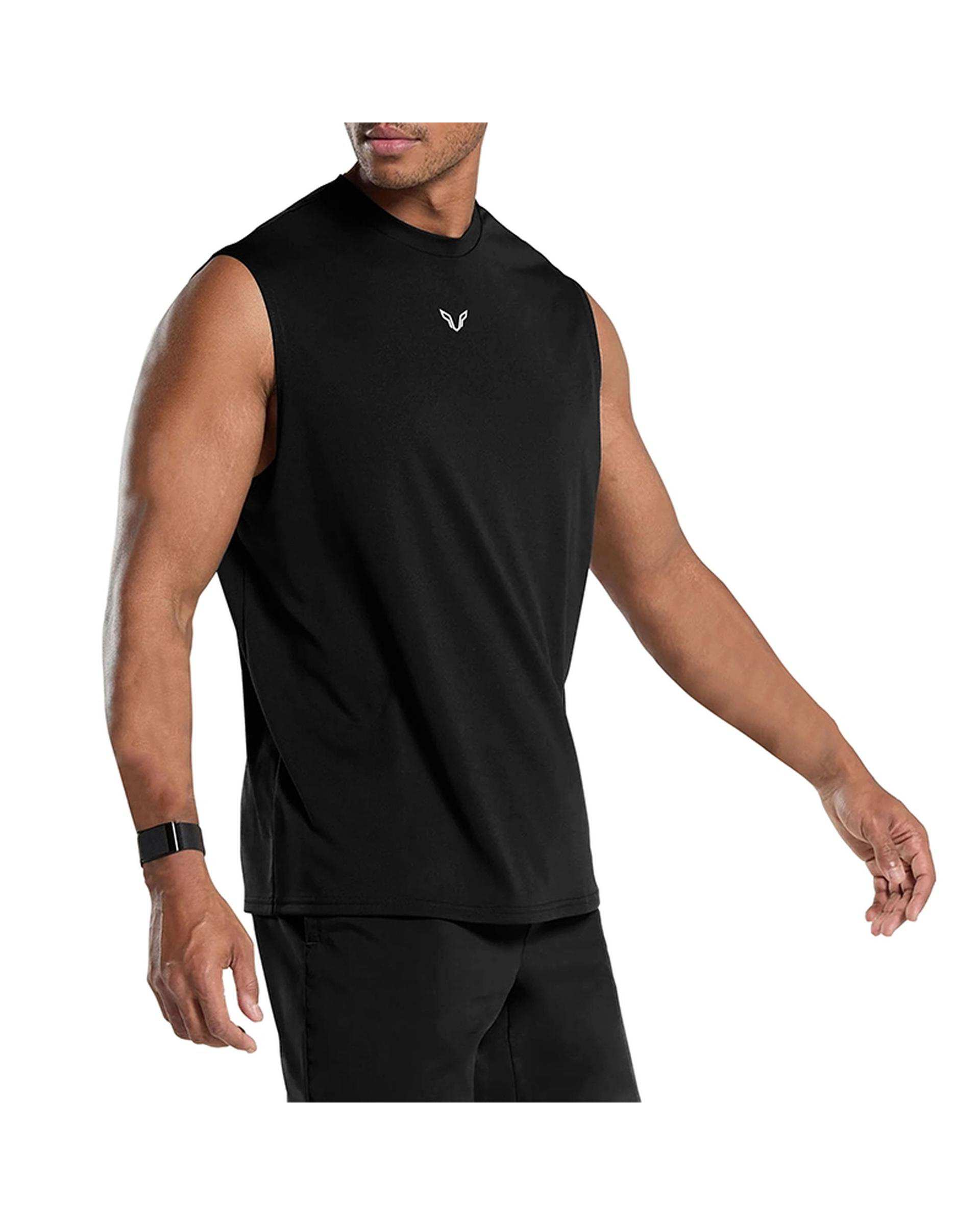 تاپ ورزشی مردانه اورسایز مشکی نوزده نود و یک 1991 مدل TS1990 B