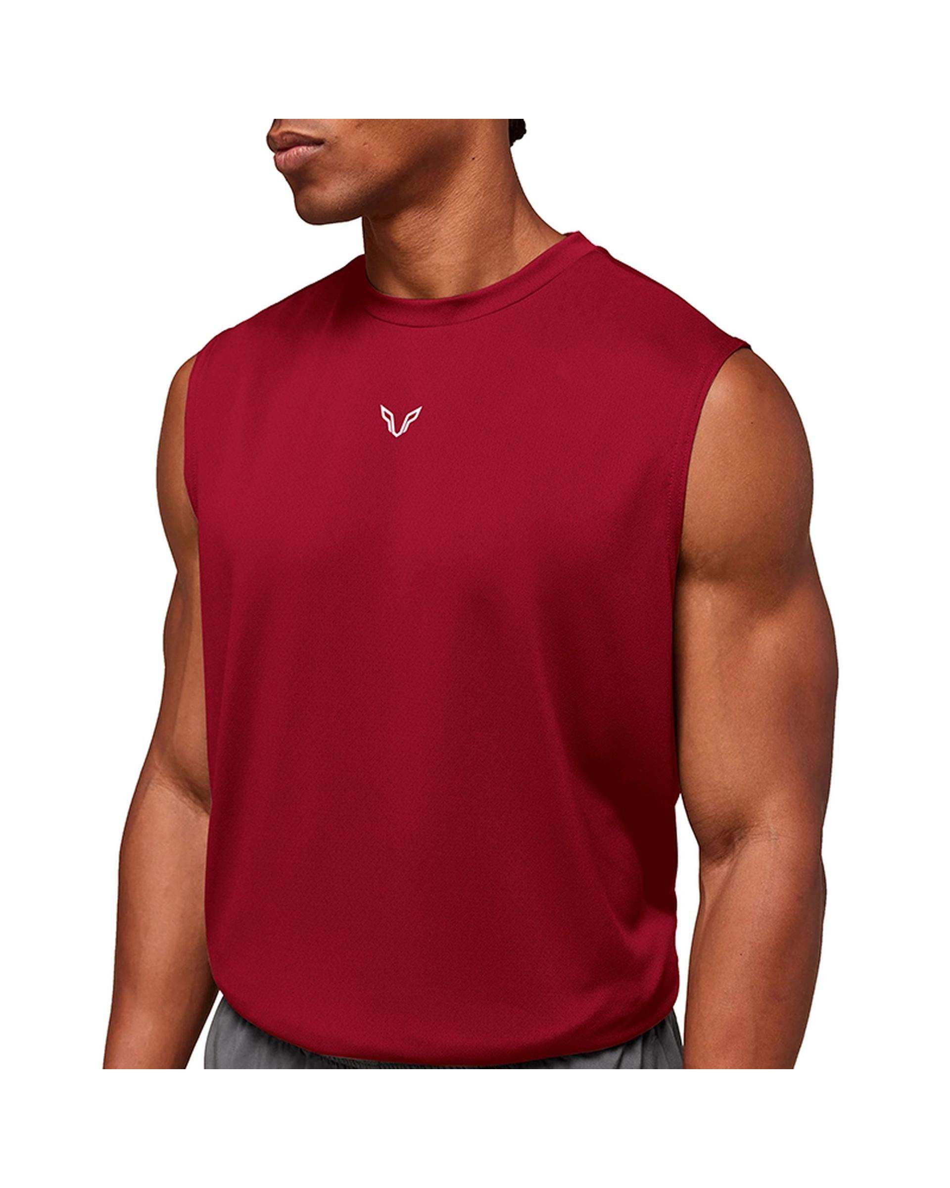 تاپ ورزشی مردانه اورسایز قرمز نوزده نود و یک 1991 مدل TS1990 R