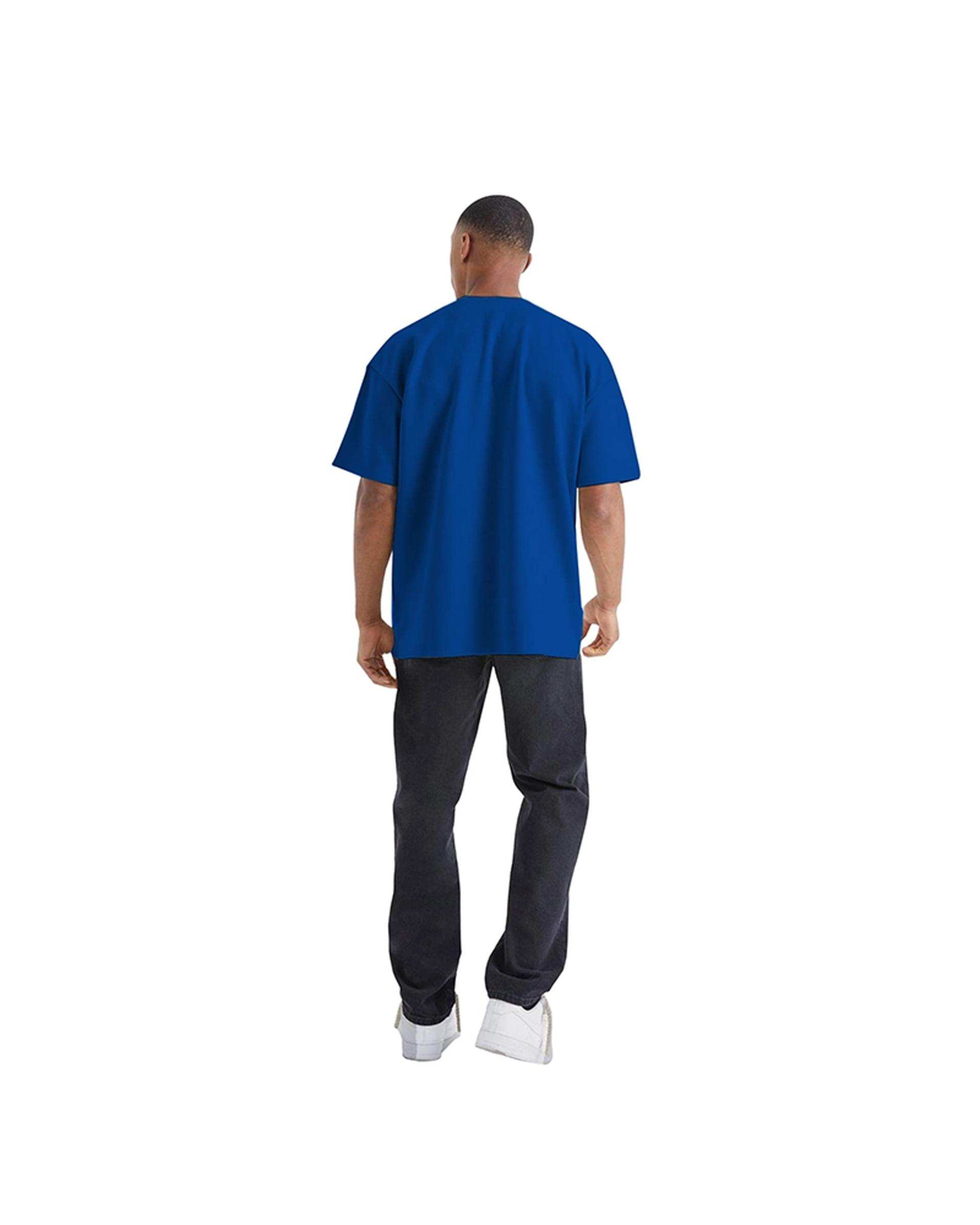 تی شرت مردانه اورسایز آبی کاربنی نوزده نود و یک 1991 مدل TS1963 DBL