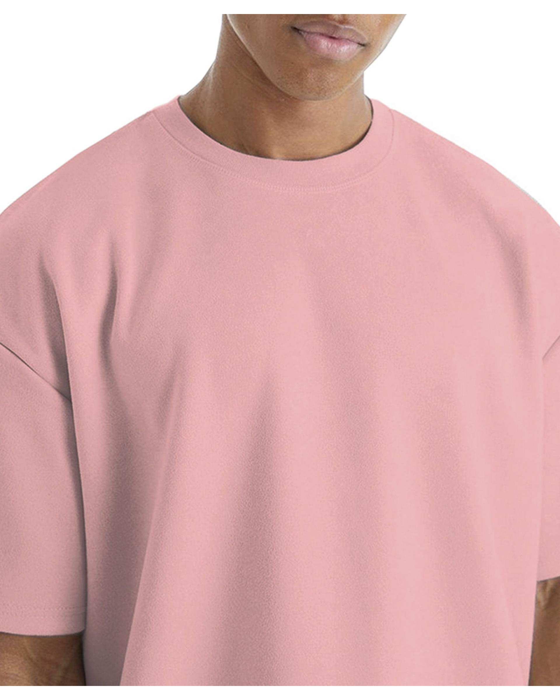 تی شرت مردانه اورسایز صورتی نوزده نود و یک 1991 مدل TS1963 Pi