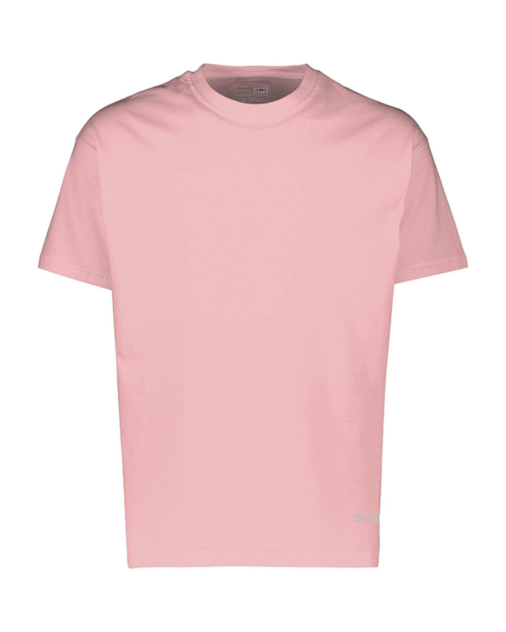 تی شرت مردانه اورسایز صورتی نوزده نود و یک 1991 مدل TS1963 Pi