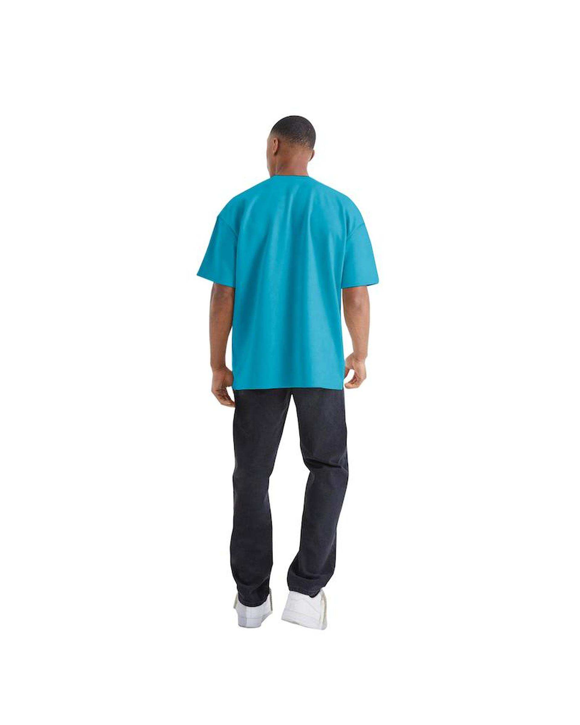 تی شرت مردانه اورسایز آبی نوزده نود و یک 1991 مدل TS1963 BL