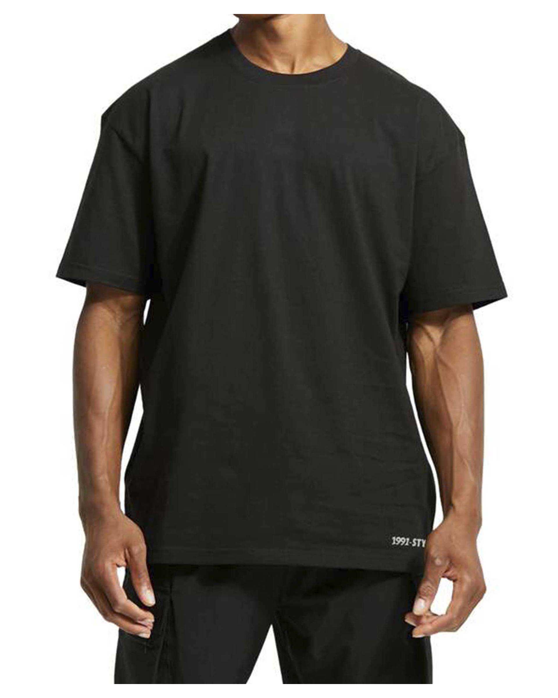 تی شرت مردانه اورسایز مشکی نوزده نود و یک 1991 مدل TS1963 B
