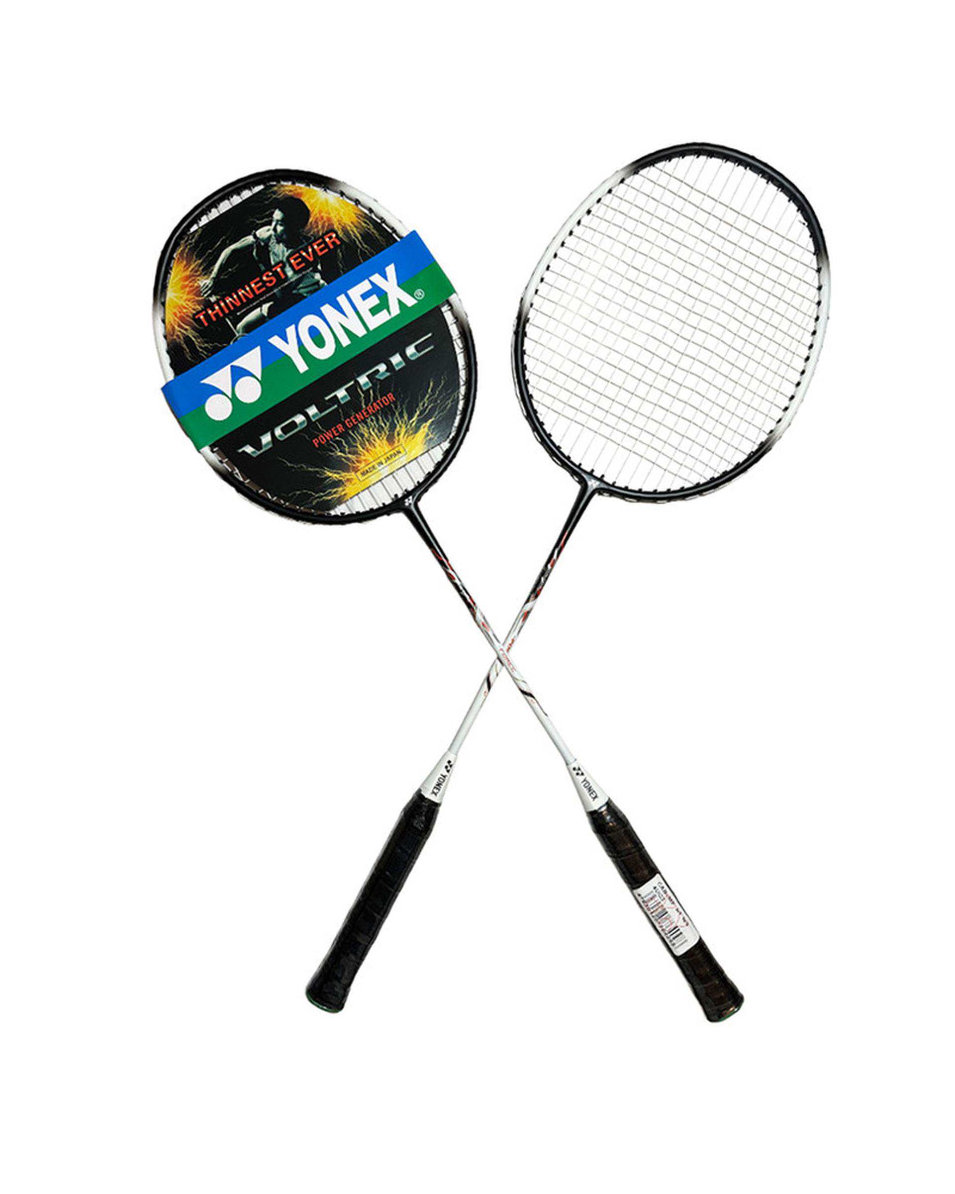 راکت بدمینتون سفید مشکی یونکس مدل DUORA 12 بسته دو عددی