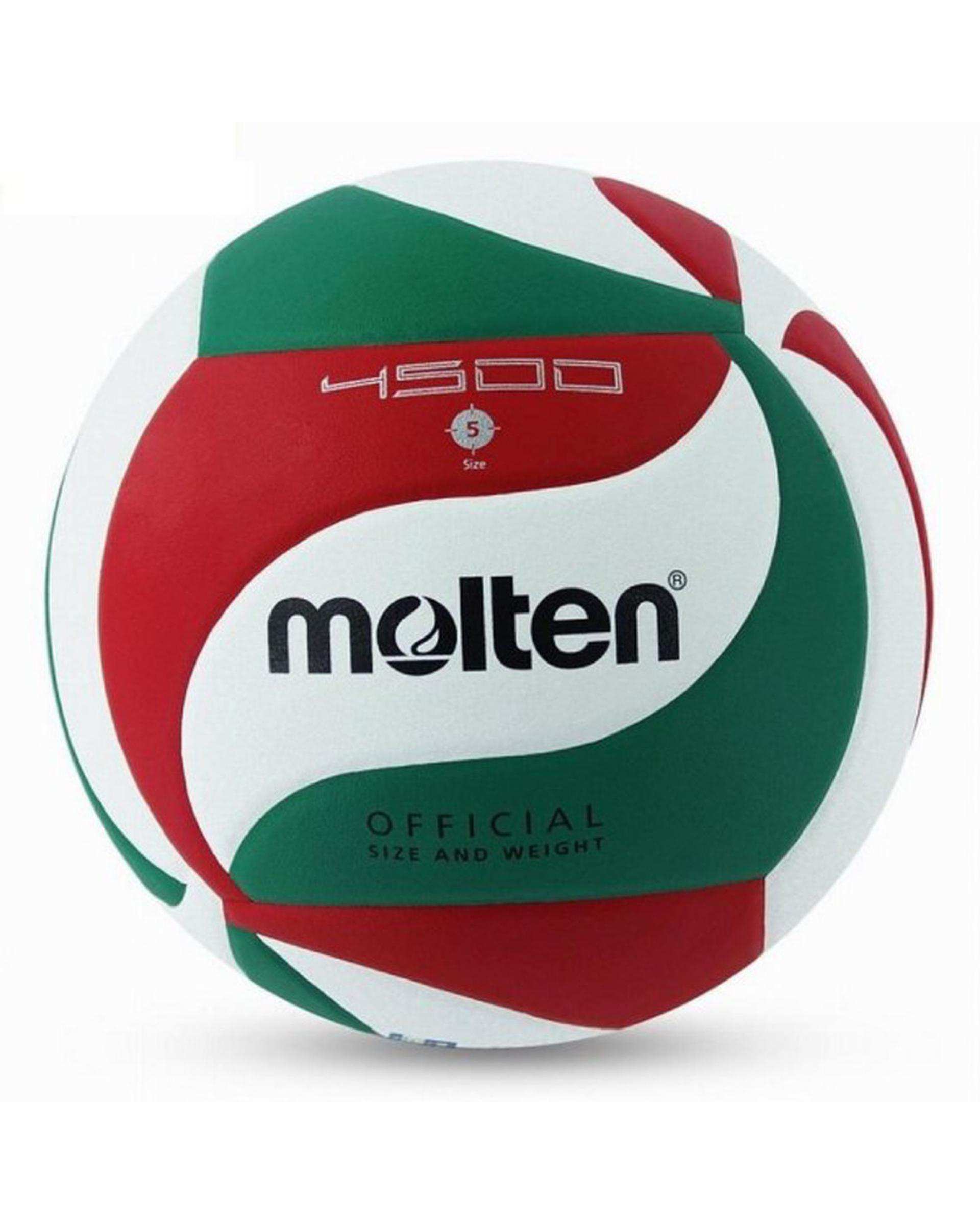 توپ والیبال قرمز سبز مولتن مدل V5M4500 به همراه تلمبه