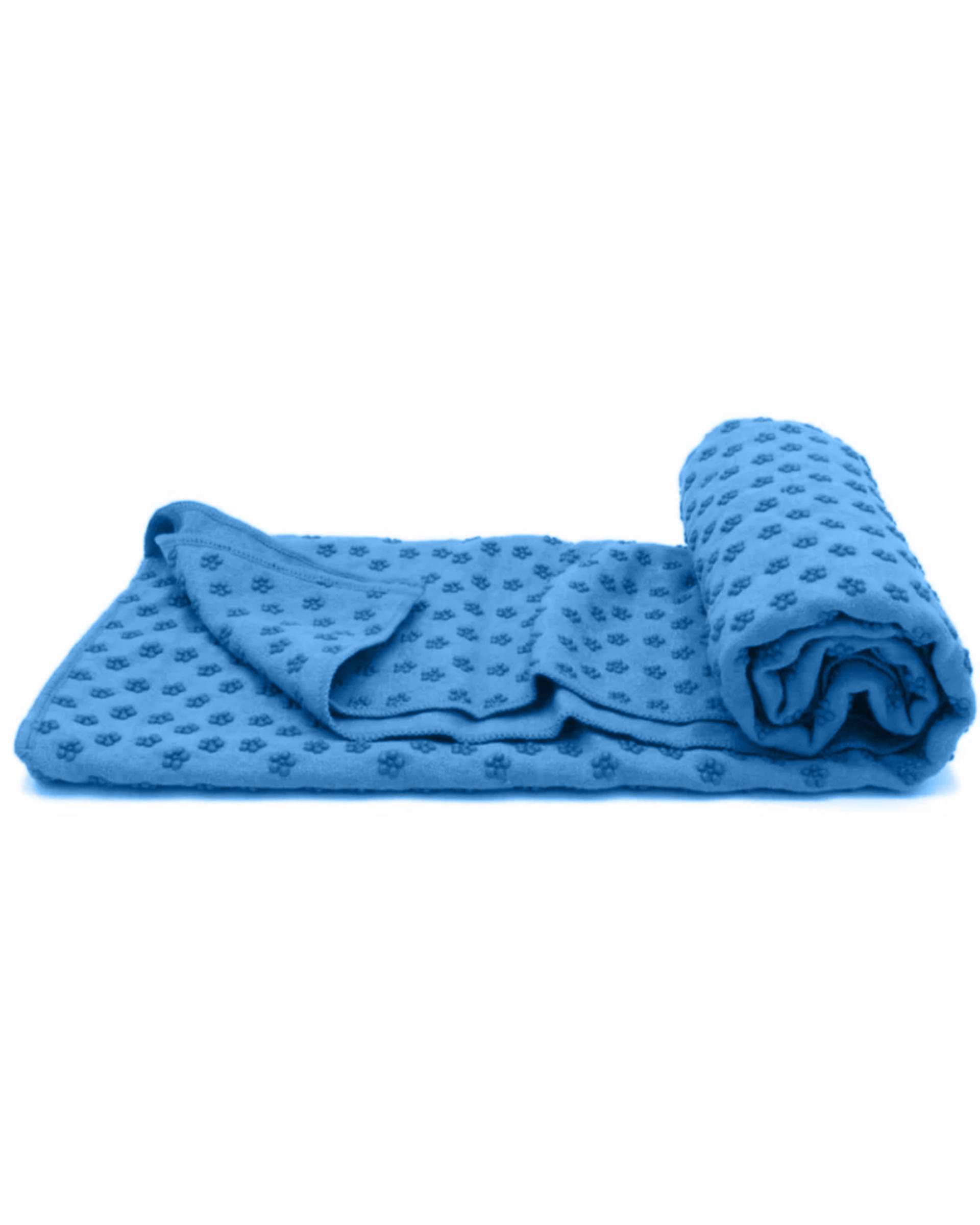 مت یوگا و پیلاتس حوله ای آبی