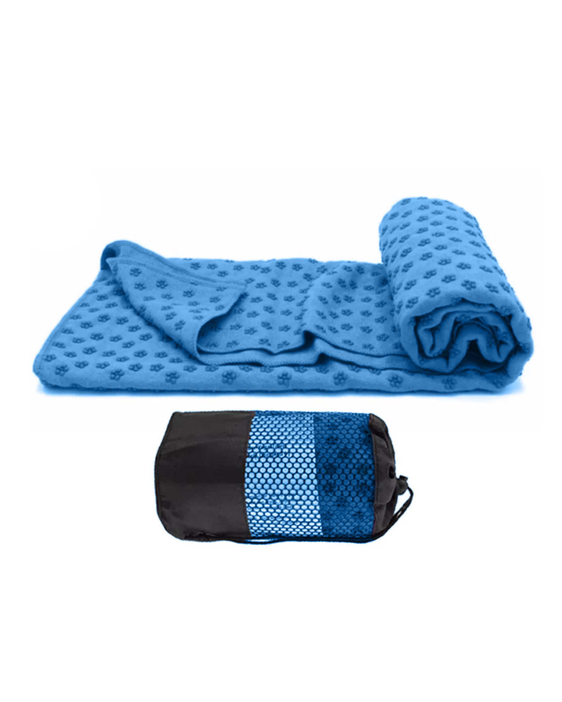 مت یوگا و پیلاتس حوله ای آبی