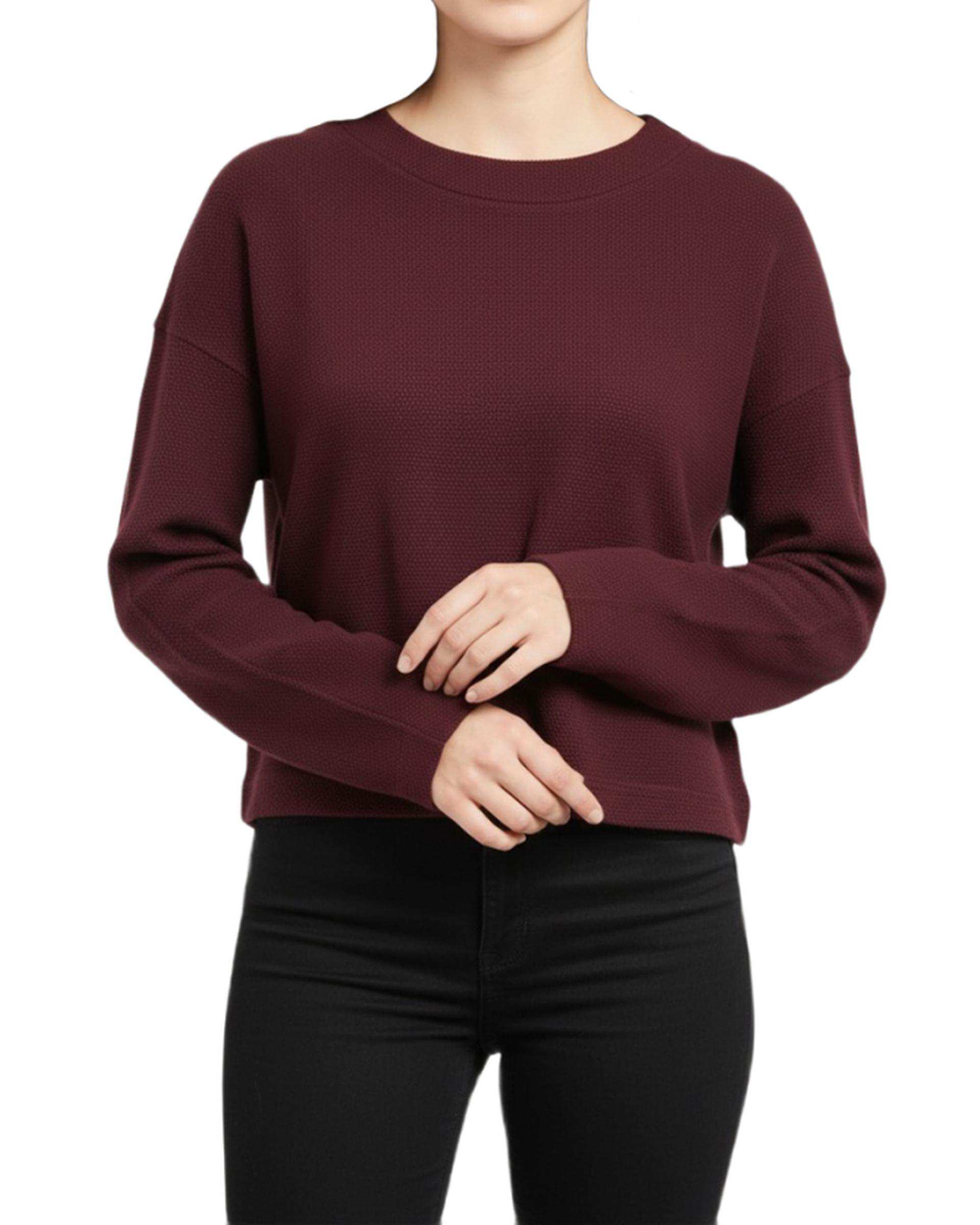 بلوز زنانه زرشکی سرژه Serge کد 243109