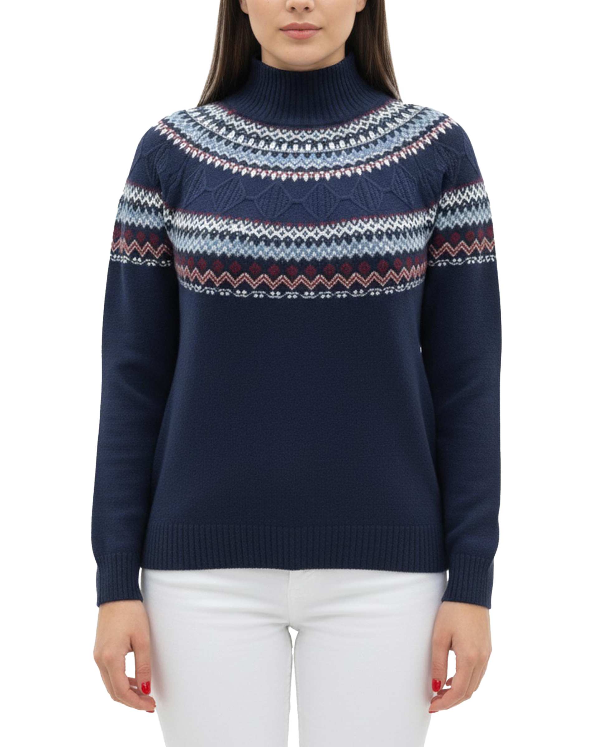 پلیور زنانه سرمه ای یقه گرد