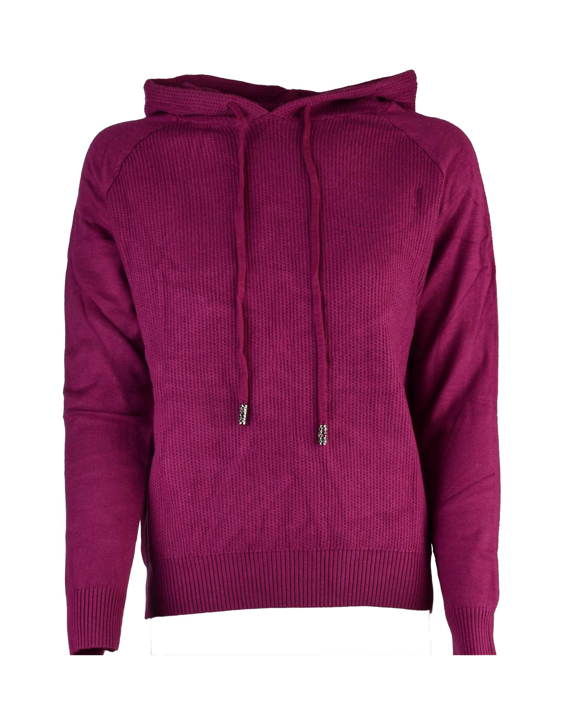 هودی بافت زنانه سرخابی مدل 00236