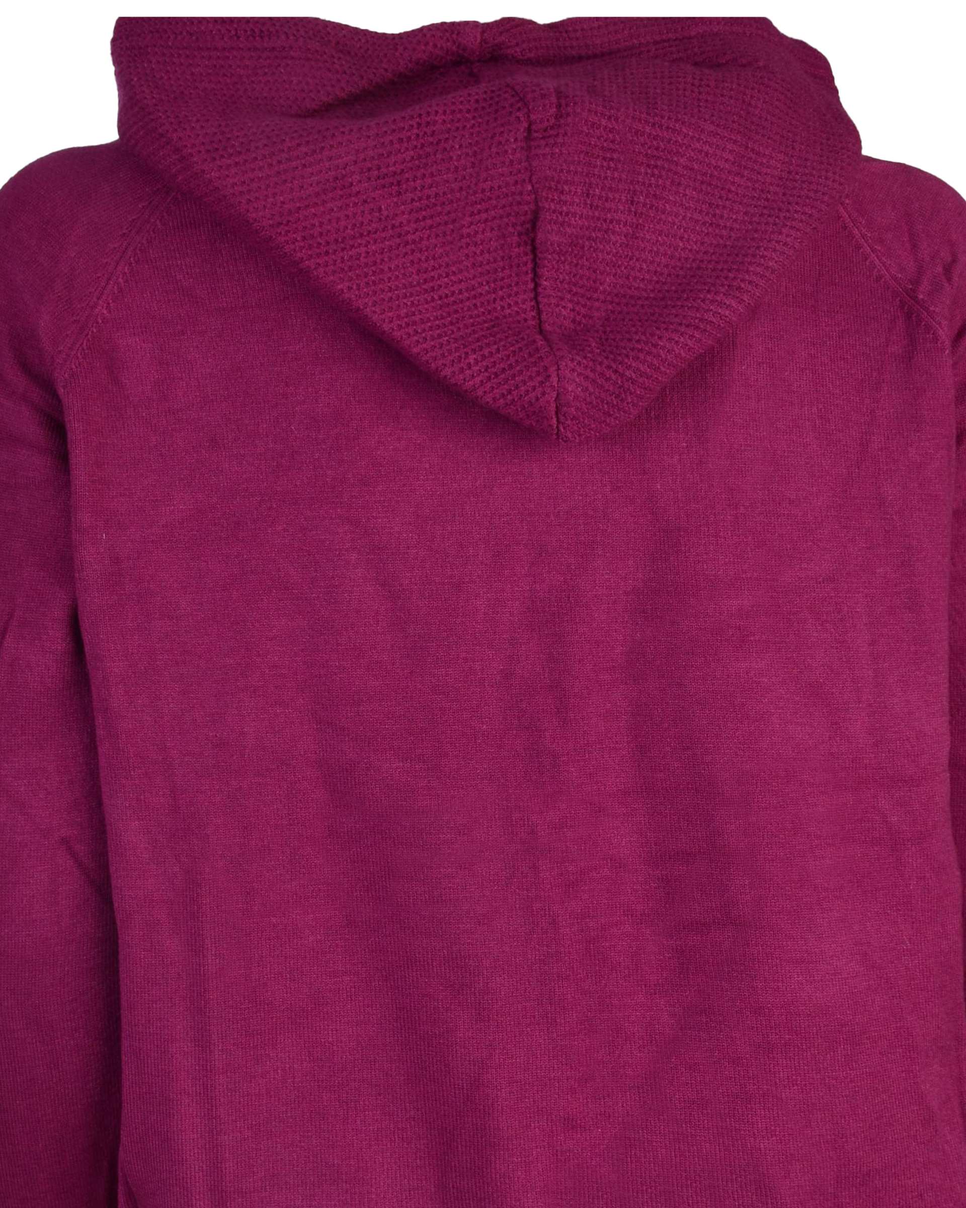 هودی بافت زنانه سرخابی مدل 00236