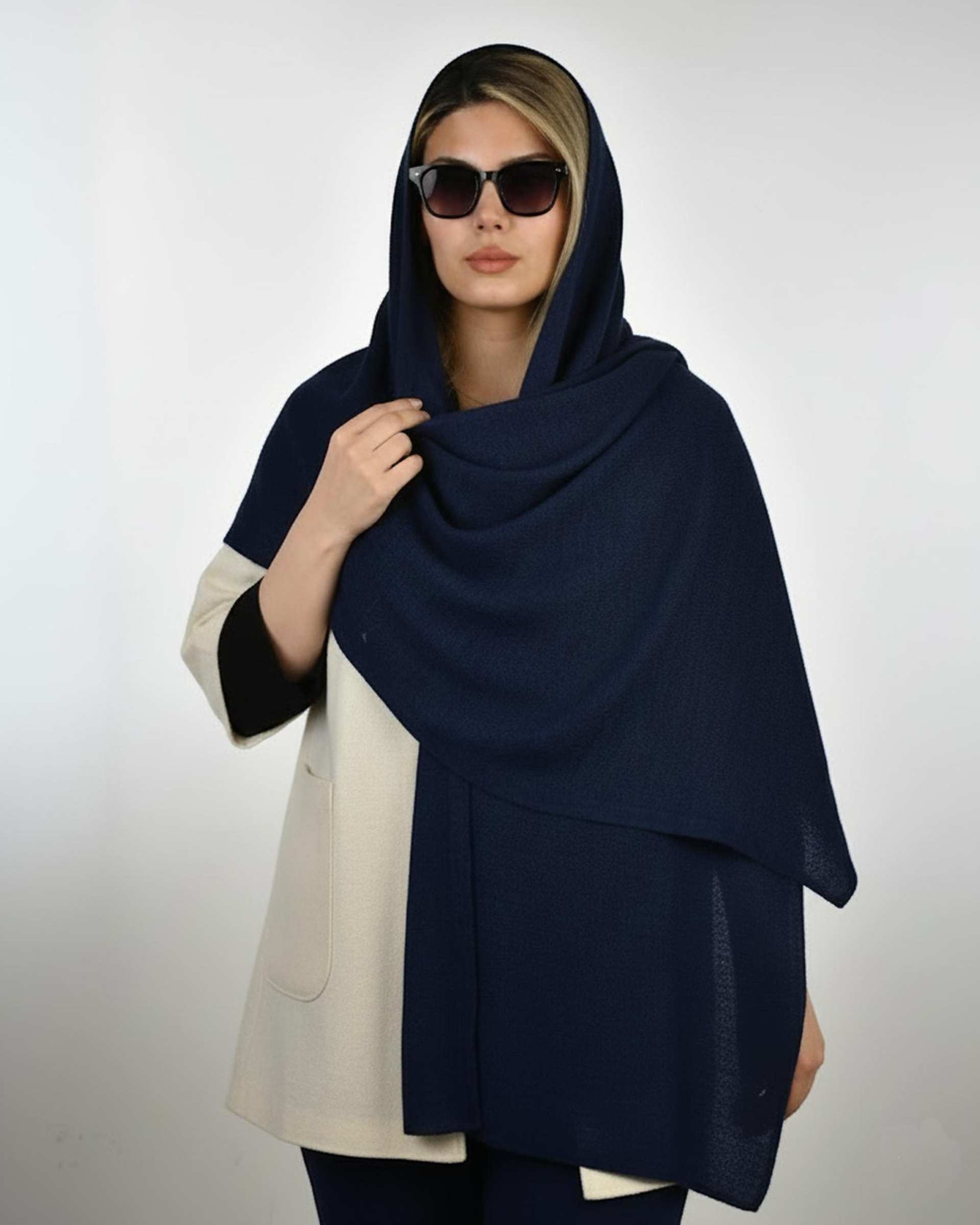 شال بافت زنانه زمستانی آماهی Amahi طرح کلاسیک