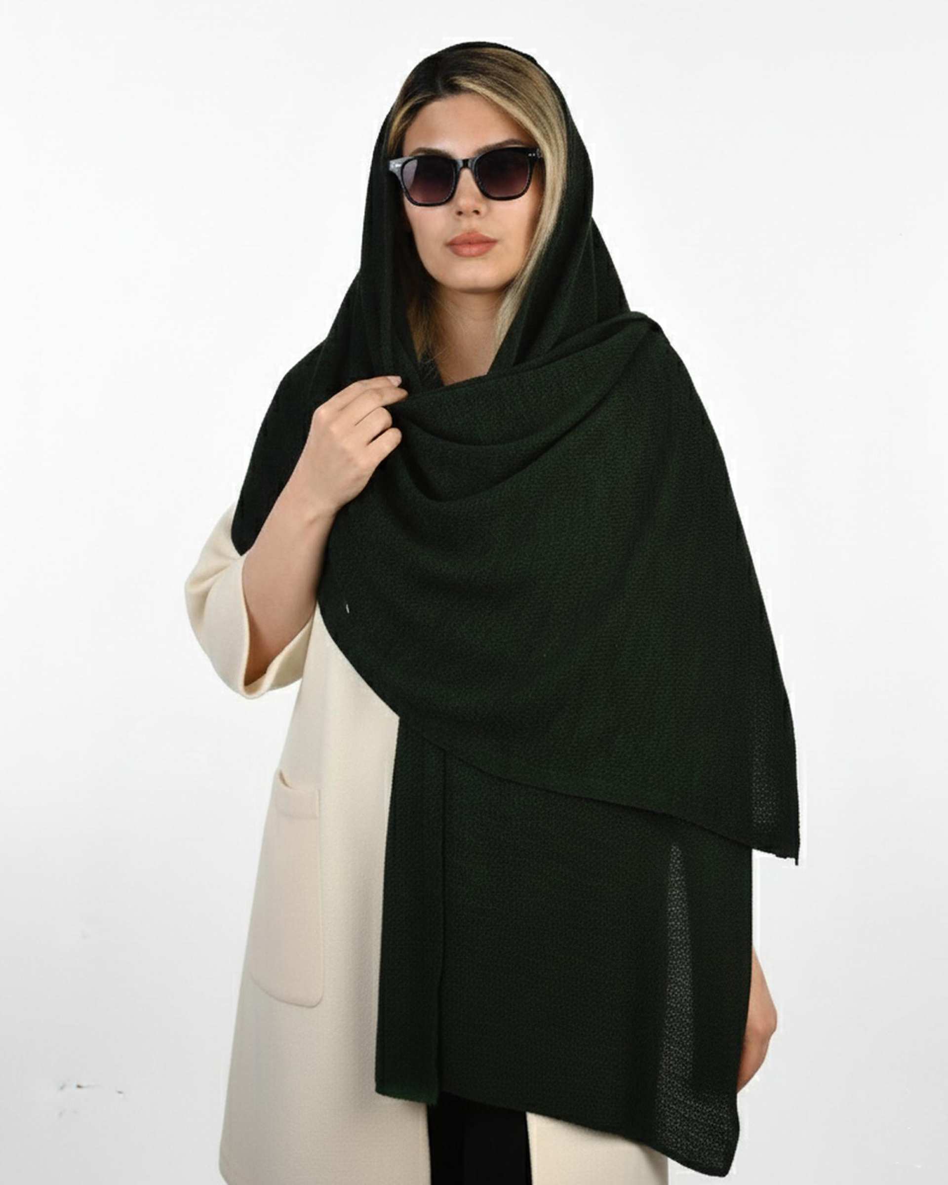 شال بافت زنانه زمستانی آماهی Amahi طرح کلاسیک