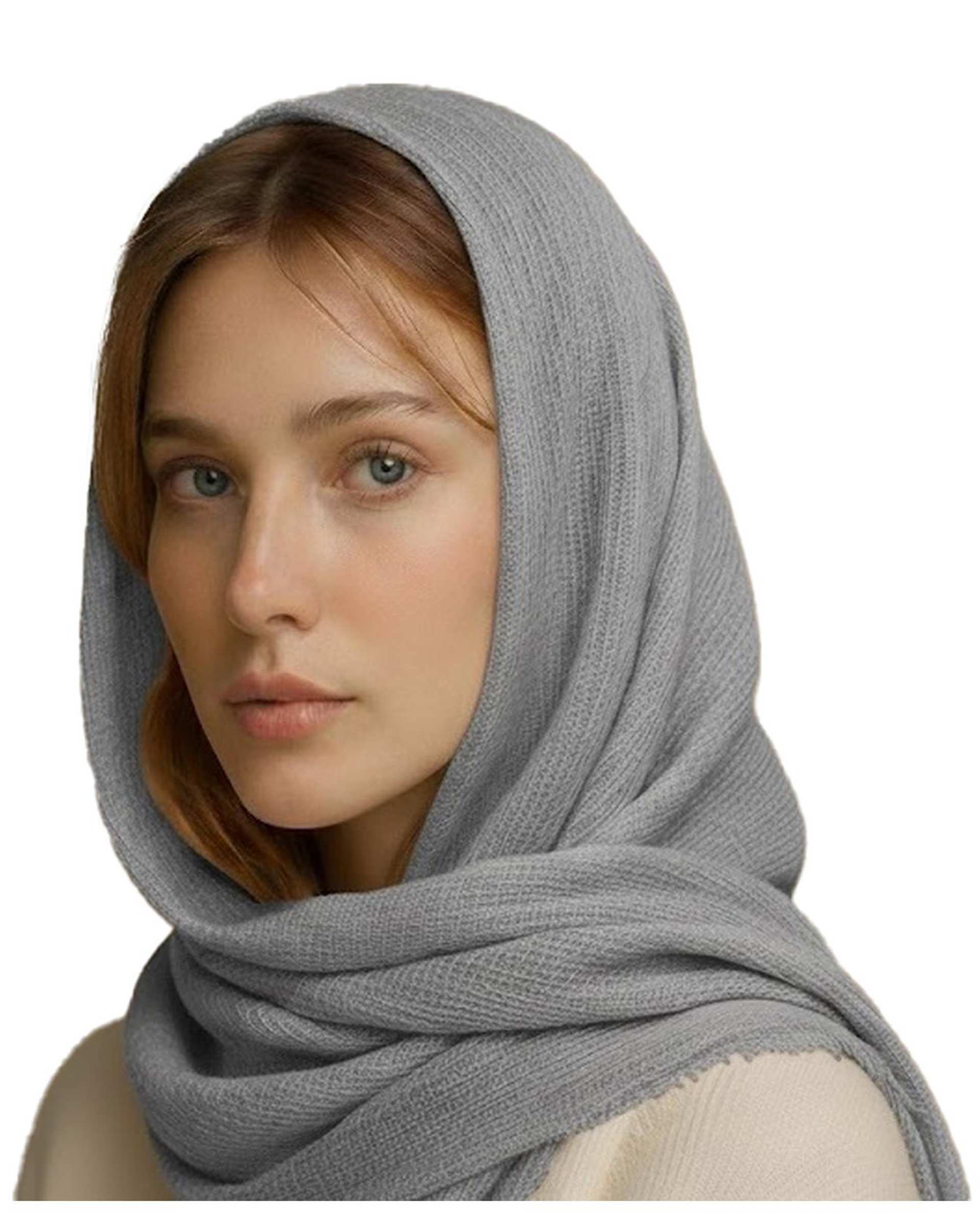 شال زنانه برشکا مدل کنفی حصیری