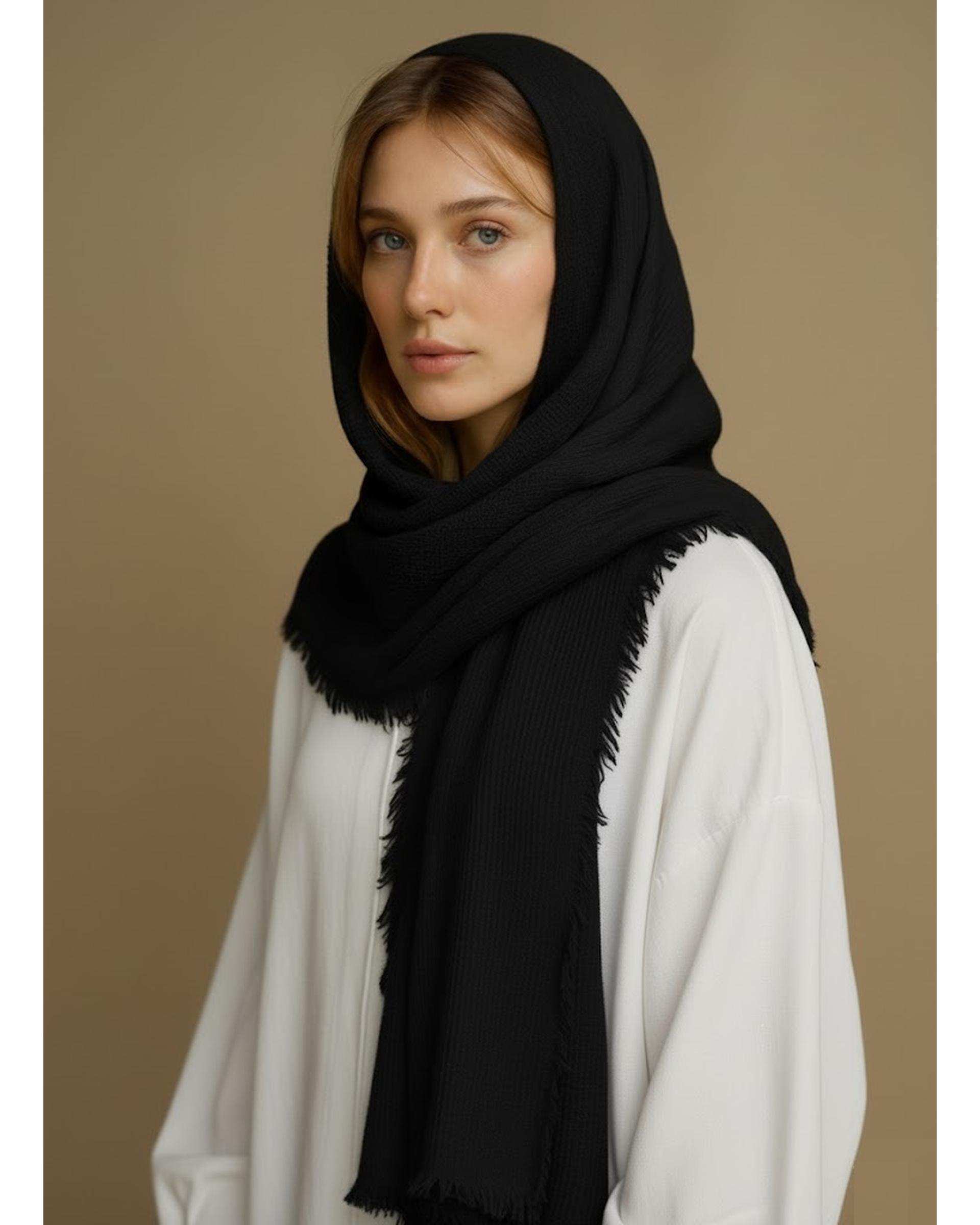 شال زنانه برشکا آماهی Amahi مدل کنفی حصیری