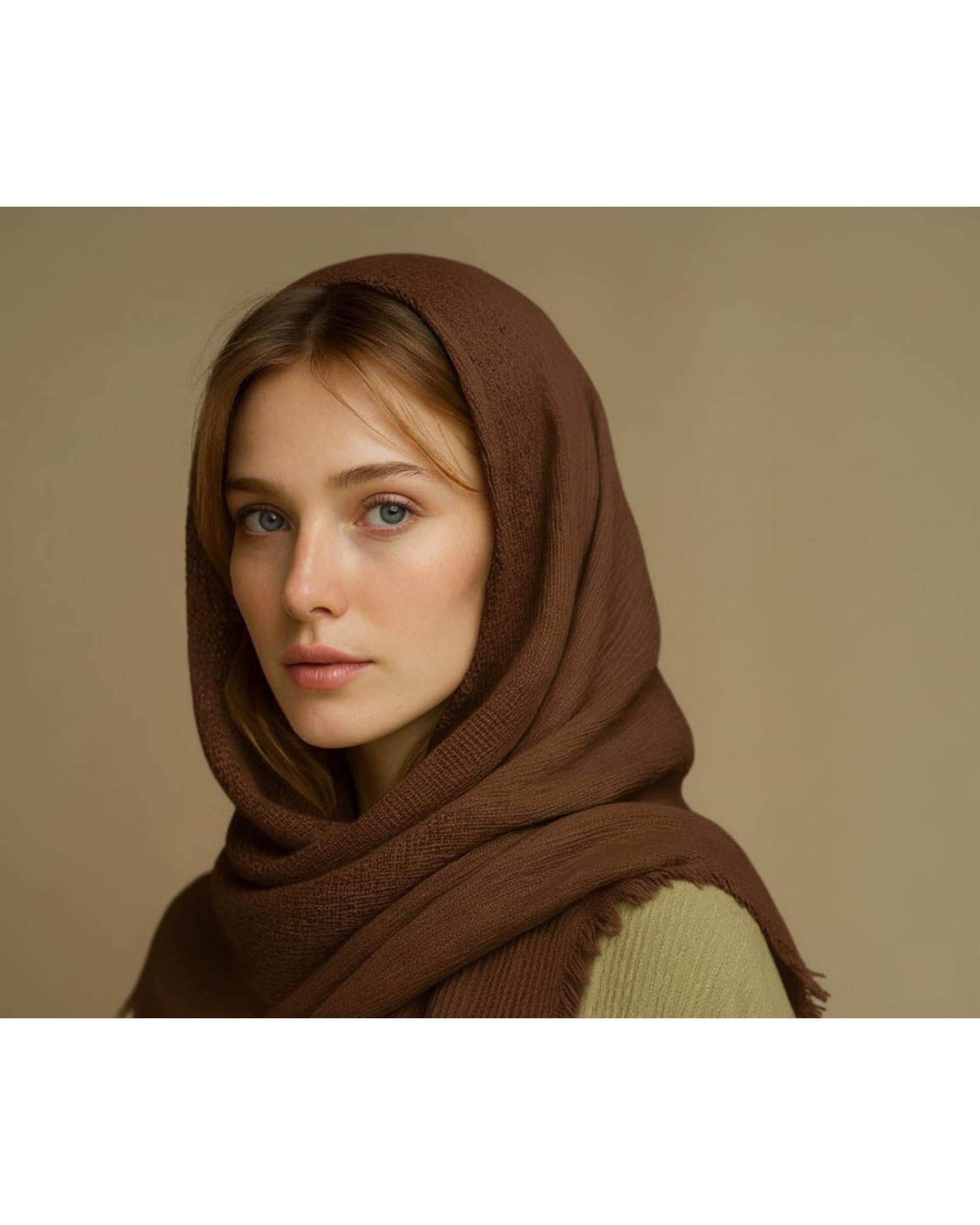 شال زنانه برشکا آماهی Amahi مدل کنفی حصیری