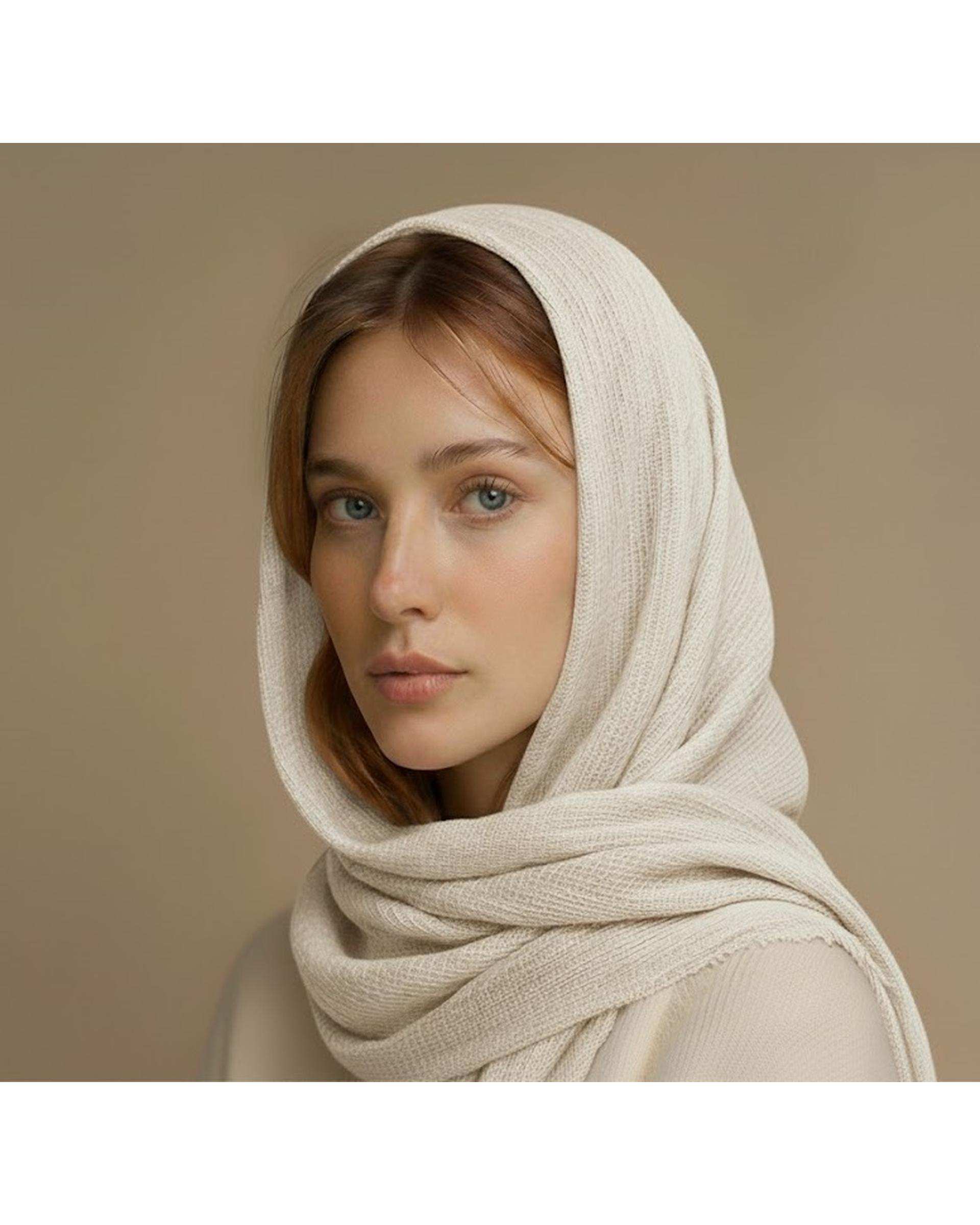 شال زنانه برشکا آماهی Amahi مدل کنفی حصیری