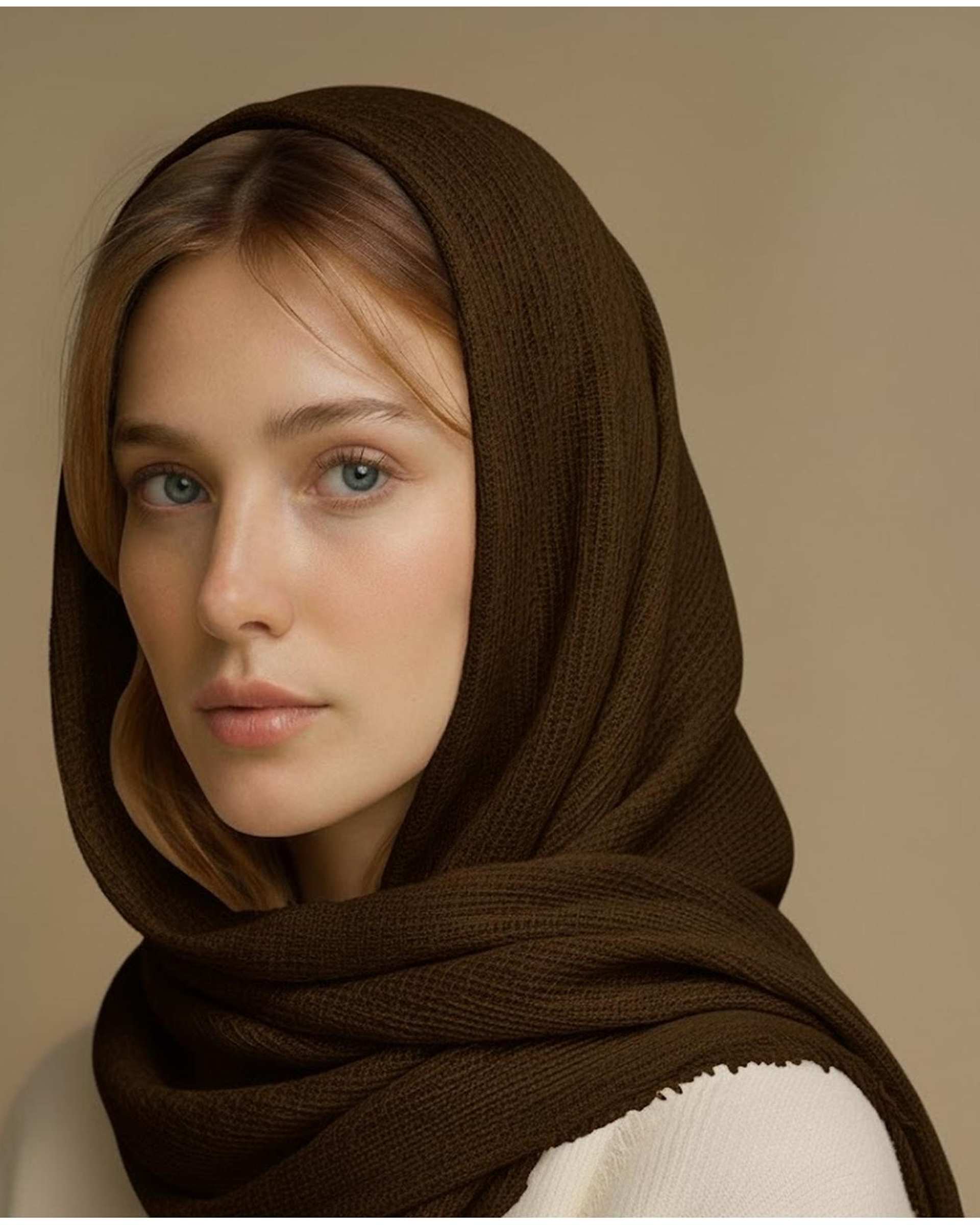 شال زنانه برشکا آماهی Amahi مدل کنفی حصیری