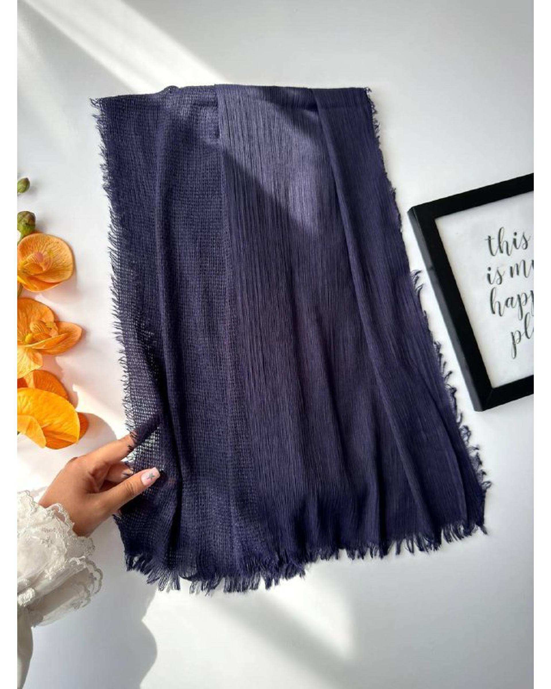 شال زنانه برشکا مدل کنفی حصیری