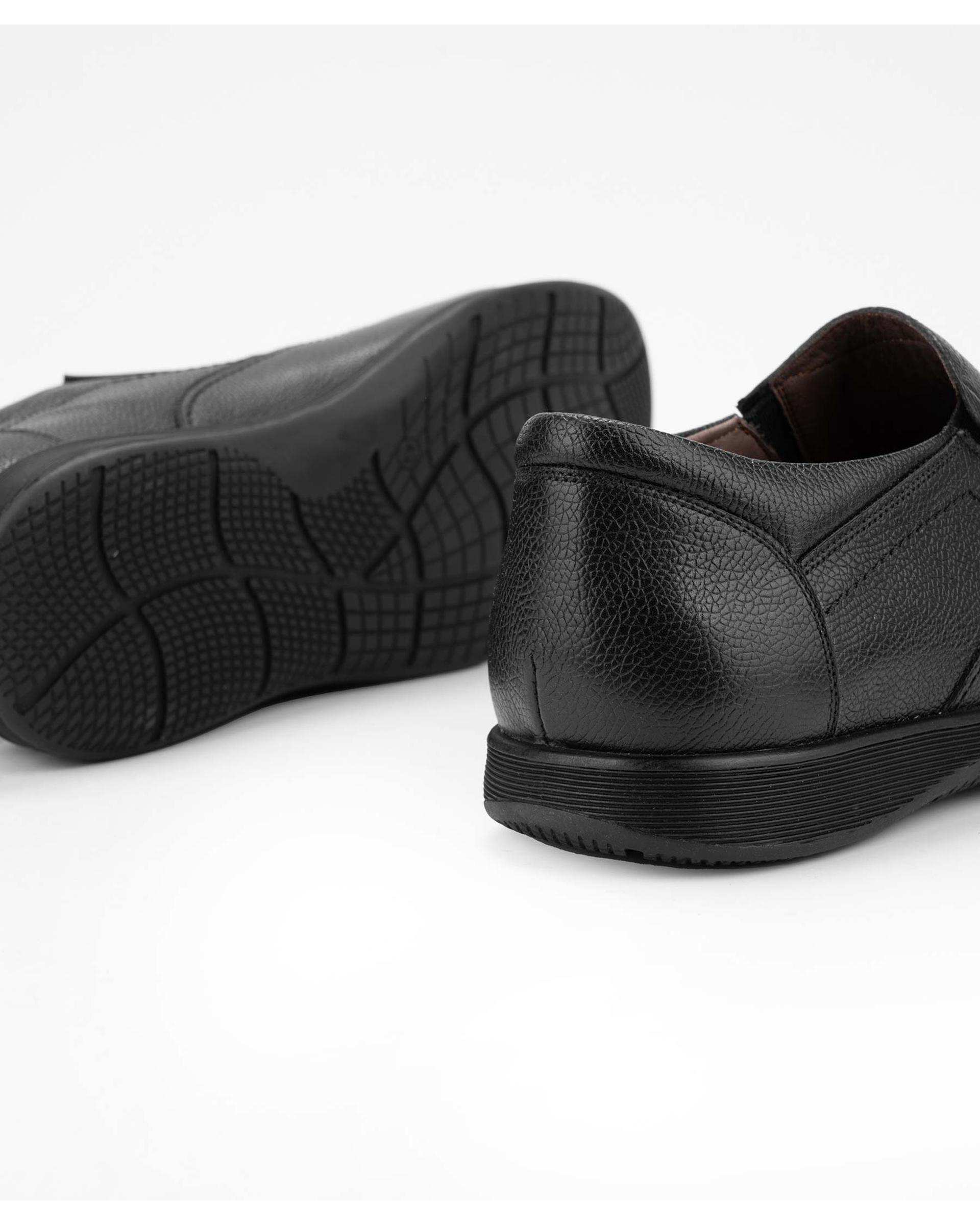 کفش چرم مردانه کژوال مشکی صاد Saad مدل AL5601