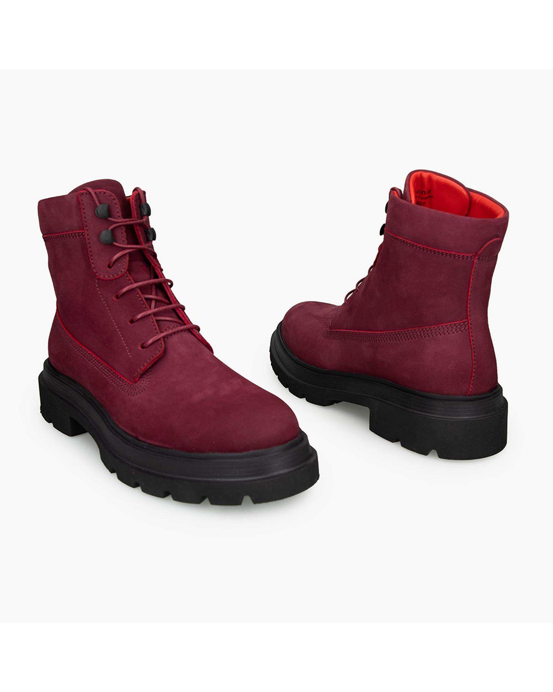 بوت چرم زنانه طبی زرشکی برتونیکس Berttonix کد D 555