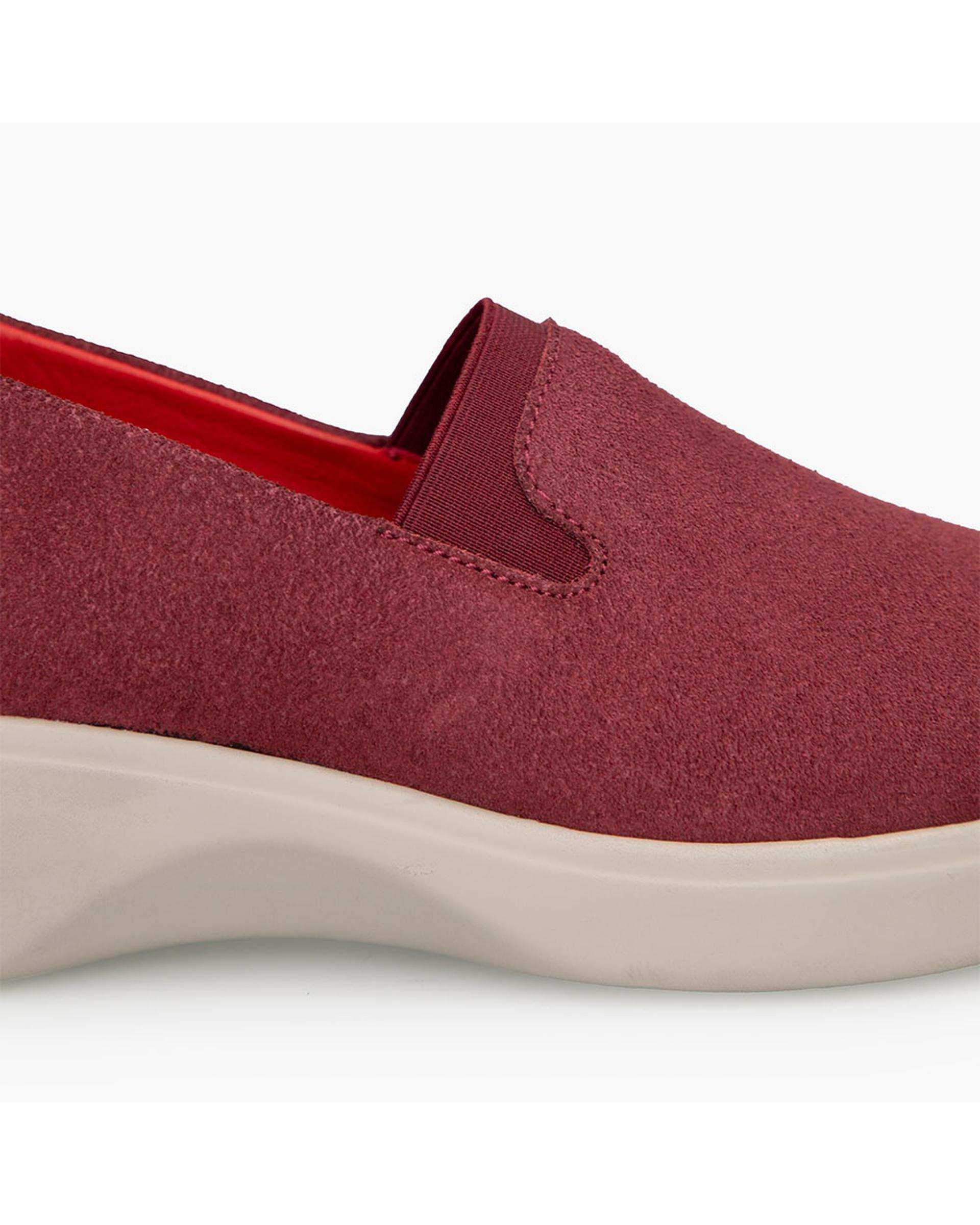 کفش چرم زنانه کژوال طبی زرشکی برتونیکس Berttonix کد D 766