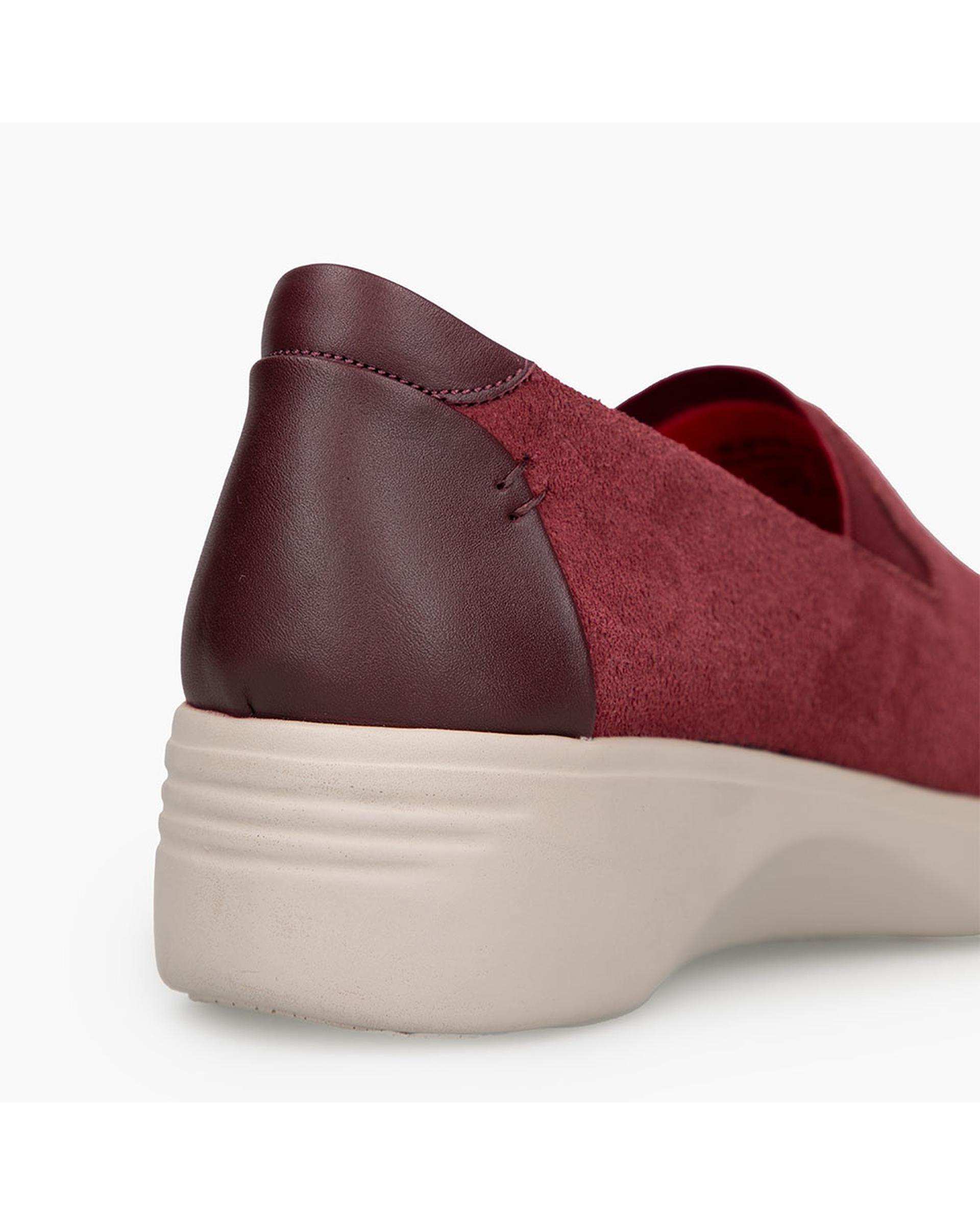 کفش چرم زنانه کژوال طبی زرشکی برتونیکس Berttonix کد D 766