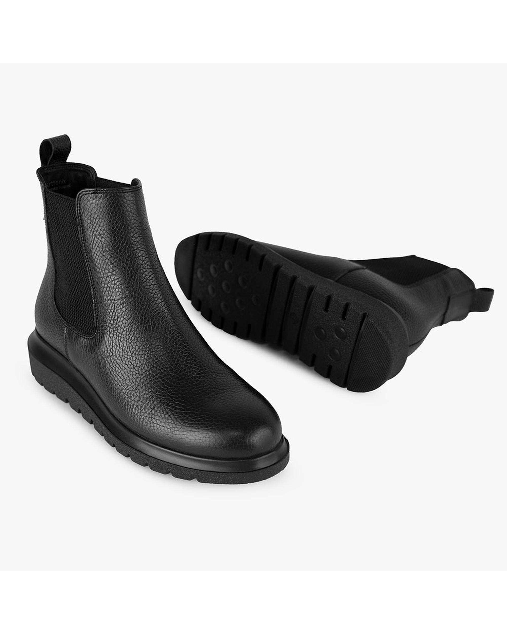 بوت چرم زنانه طبی مشکی برتونیکس Berttonix کد A-4029