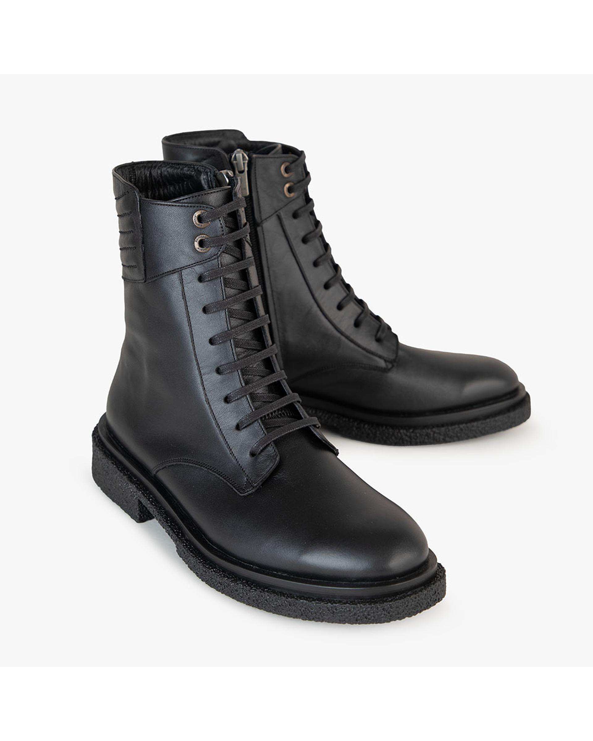 بوت چرم زنانه طبی مشکی برتونیکس Berttonix کد D 930