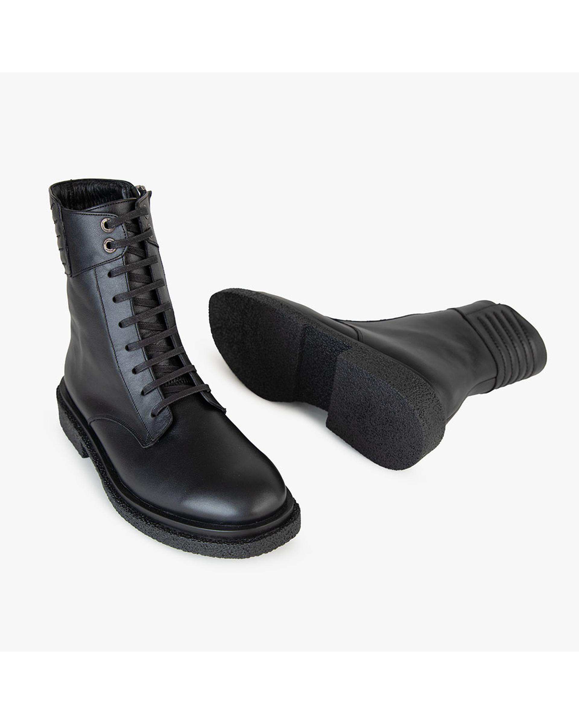 بوت چرم زنانه طبی مشکی برتونیکس Berttonix کد D 930