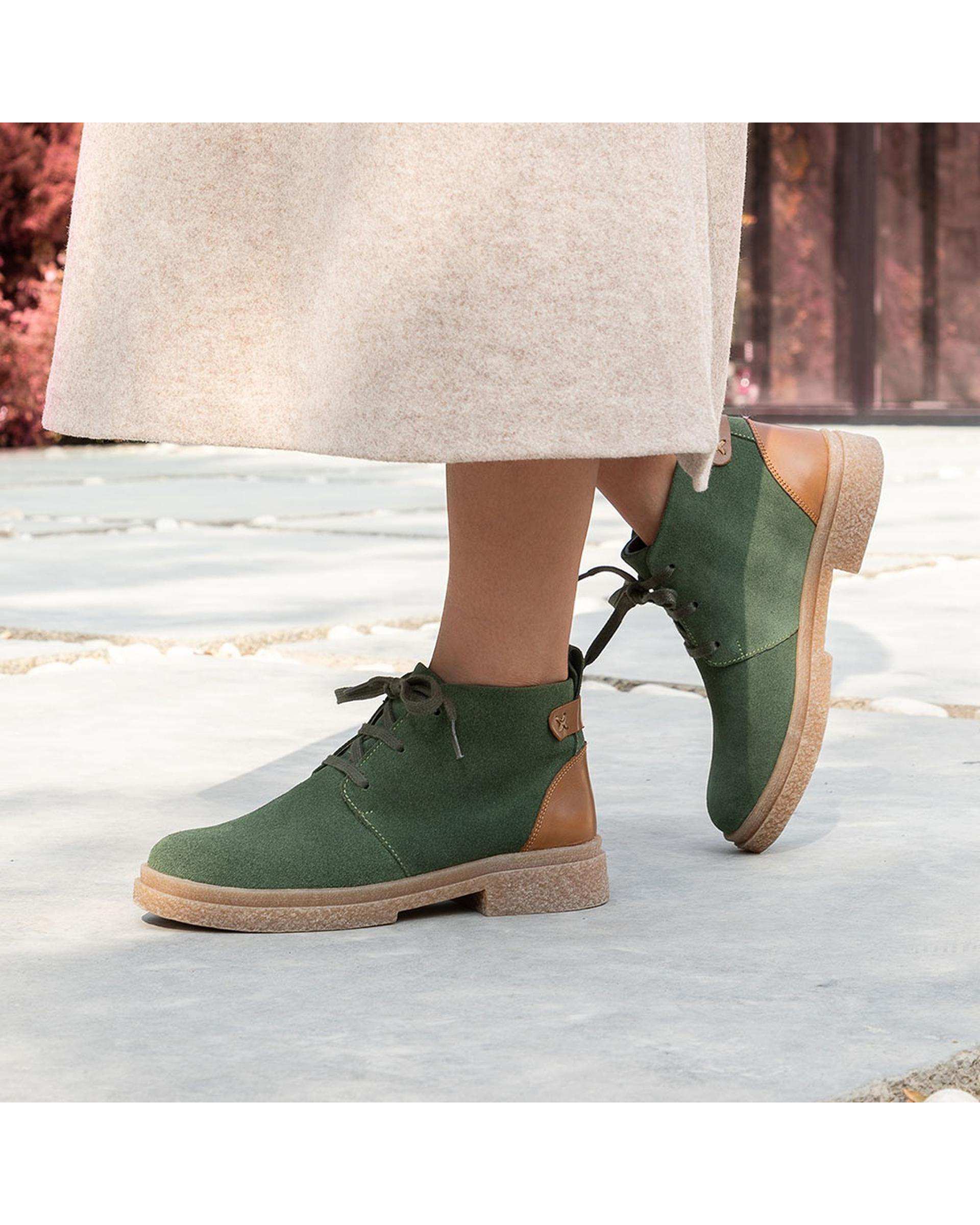 نیم بوت چرم زنانه طبی سبز برتونیکس Berttonix کد B 777