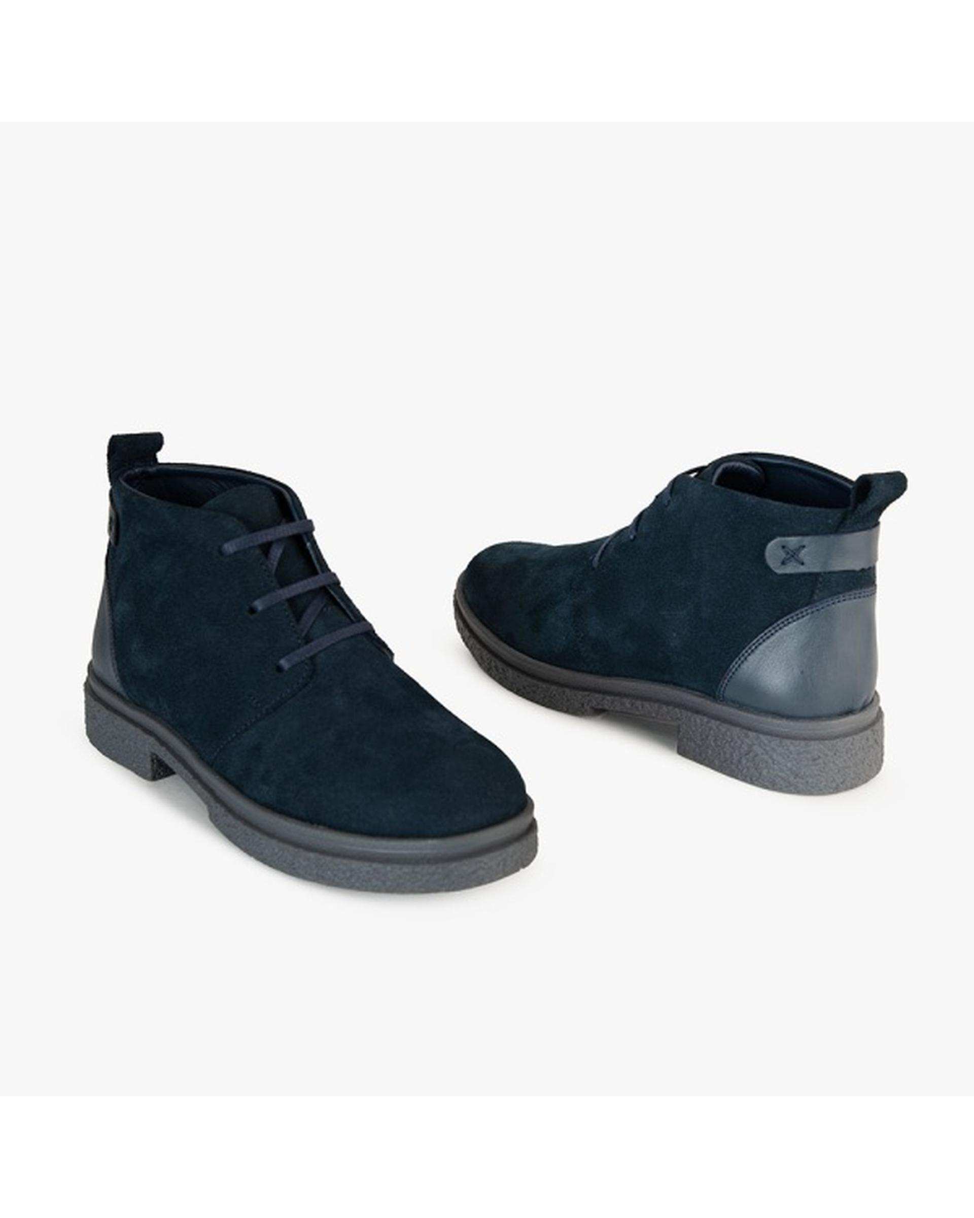 نیم بوت چرم زنانه طبی سرمه ای برتونیکس Berttonix کد B 777