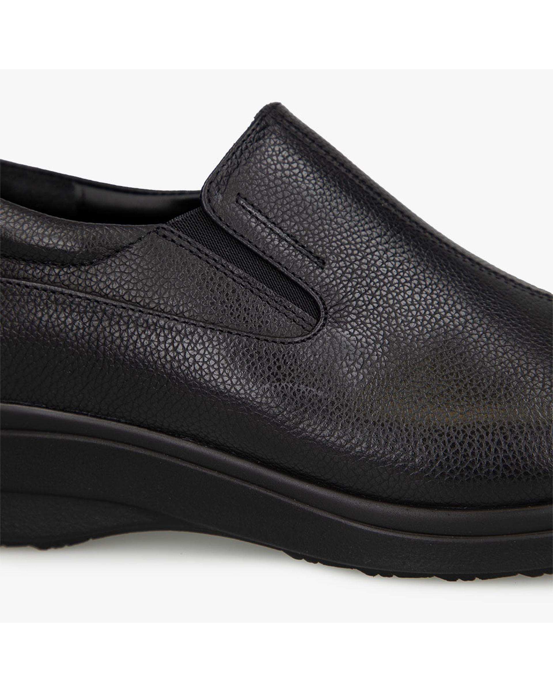 کفش چرم زنانه کژوال طبی مشکی برتونیکس Berttonix کد A-4022