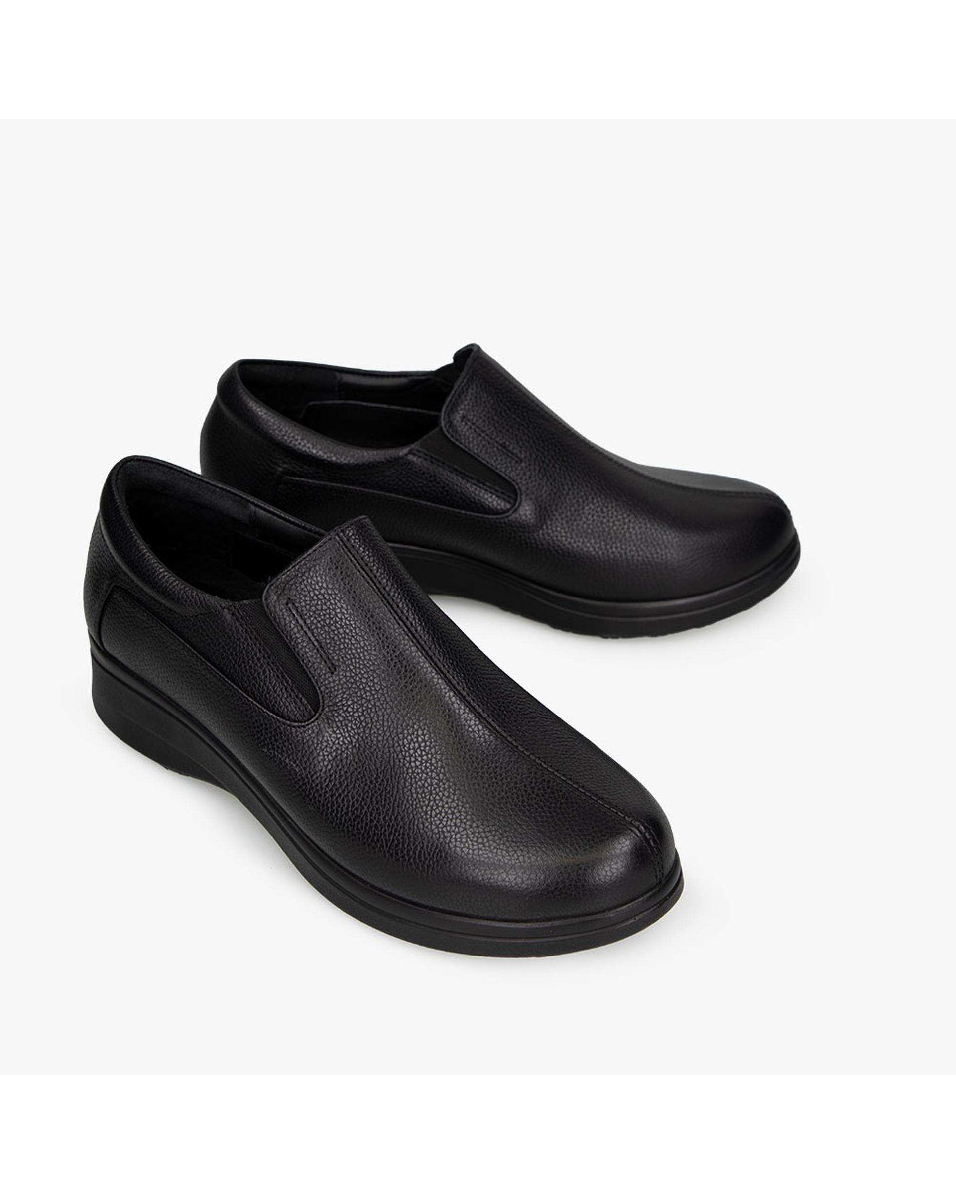 کفش چرم زنانه کژوال طبی مشکی برتونیکس Berttonix کد A-4022