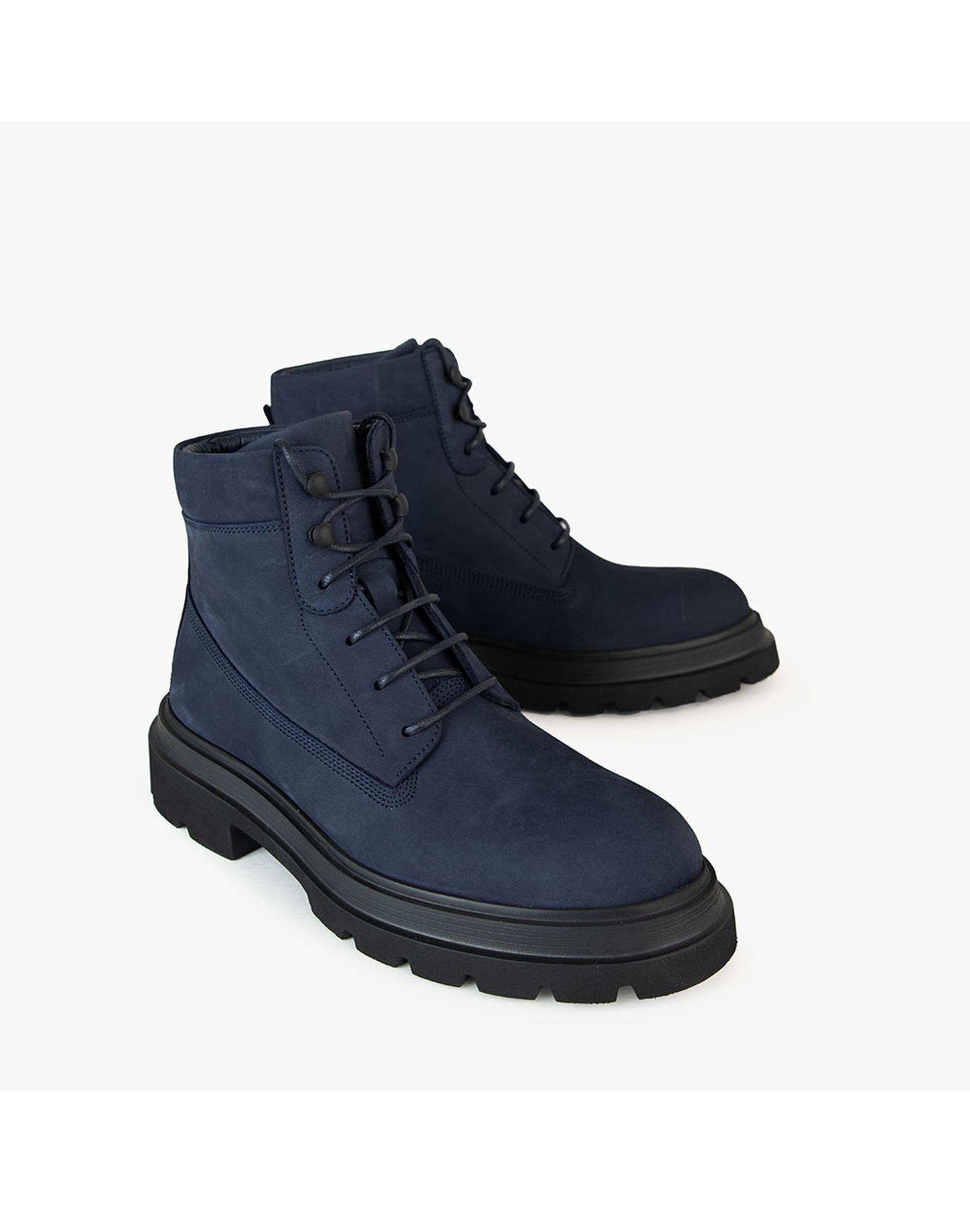 بوت چرم مردانه طبی سرمه ای برتونیکس Berttonix کد C 545