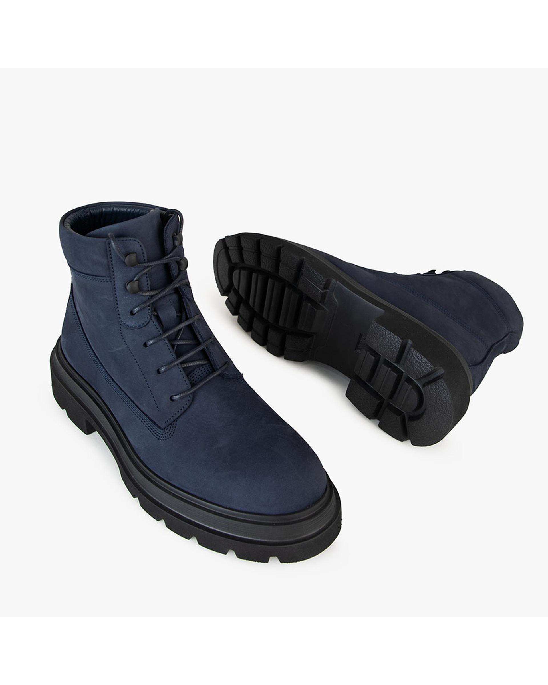 بوت چرم مردانه طبی سرمه ای برتونیکس Berttonix کد C 545