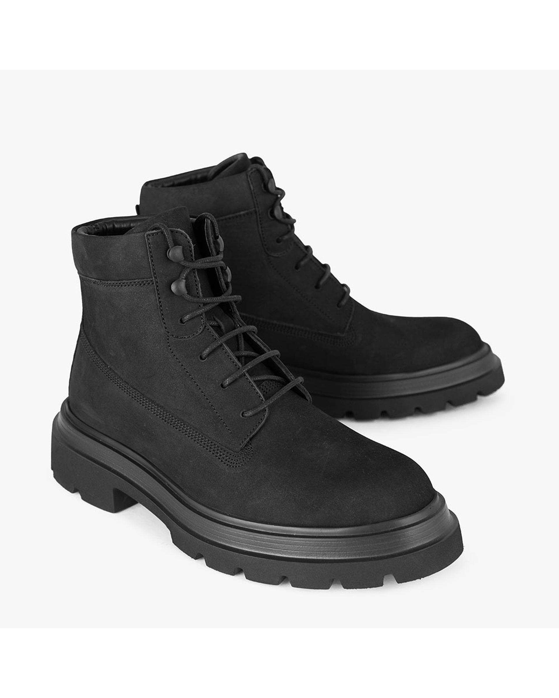 بوت چرم مردانه طبی مشکی برتونیکس Berttonix کد C 545