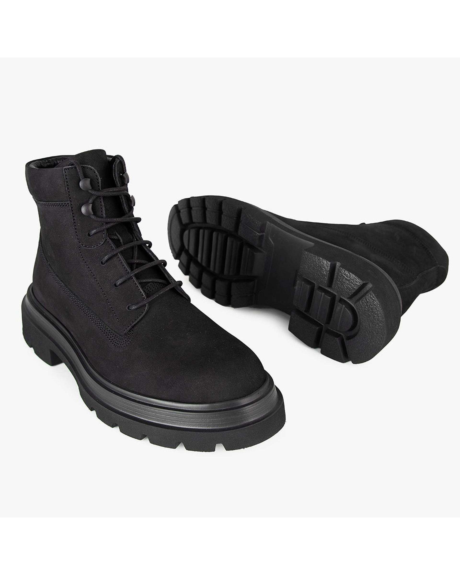 بوت چرم مردانه طبی مشکی برتونیکس Berttonix کد C 545