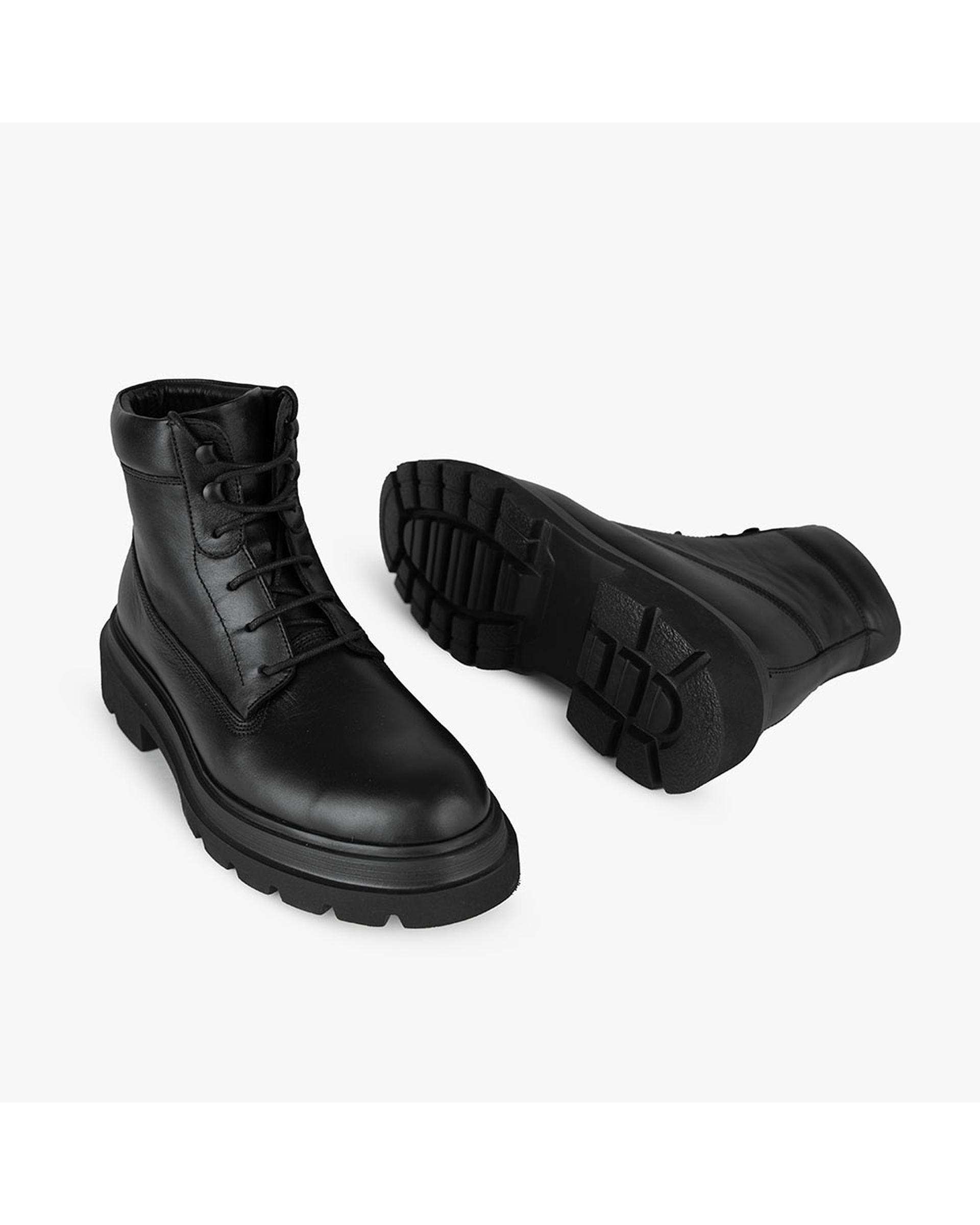 بوت چرم مردانه طبی مشکی شبرو برتونیکس Berttonix کد C 545