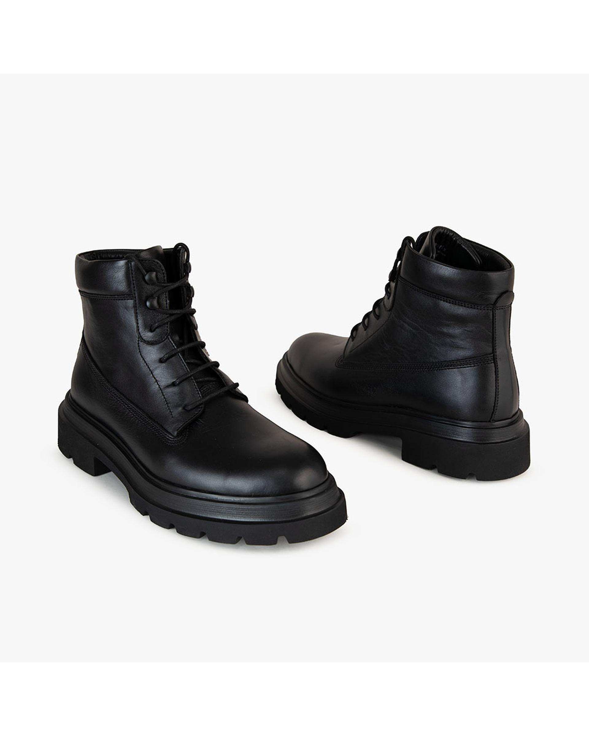 بوت چرم مردانه طبی مشکی شبرو برتونیکس Berttonix کد C 545