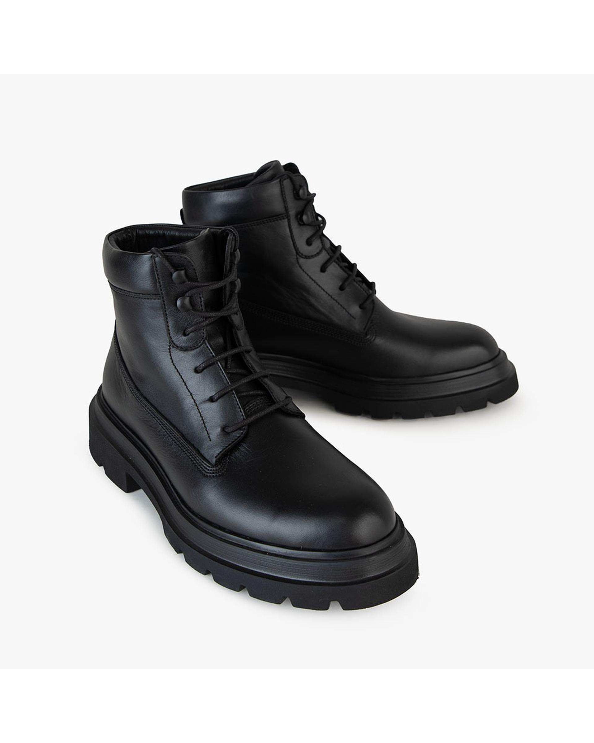 بوت چرم مردانه طبی مشکی شبرو برتونیکس Berttonix کد C 545