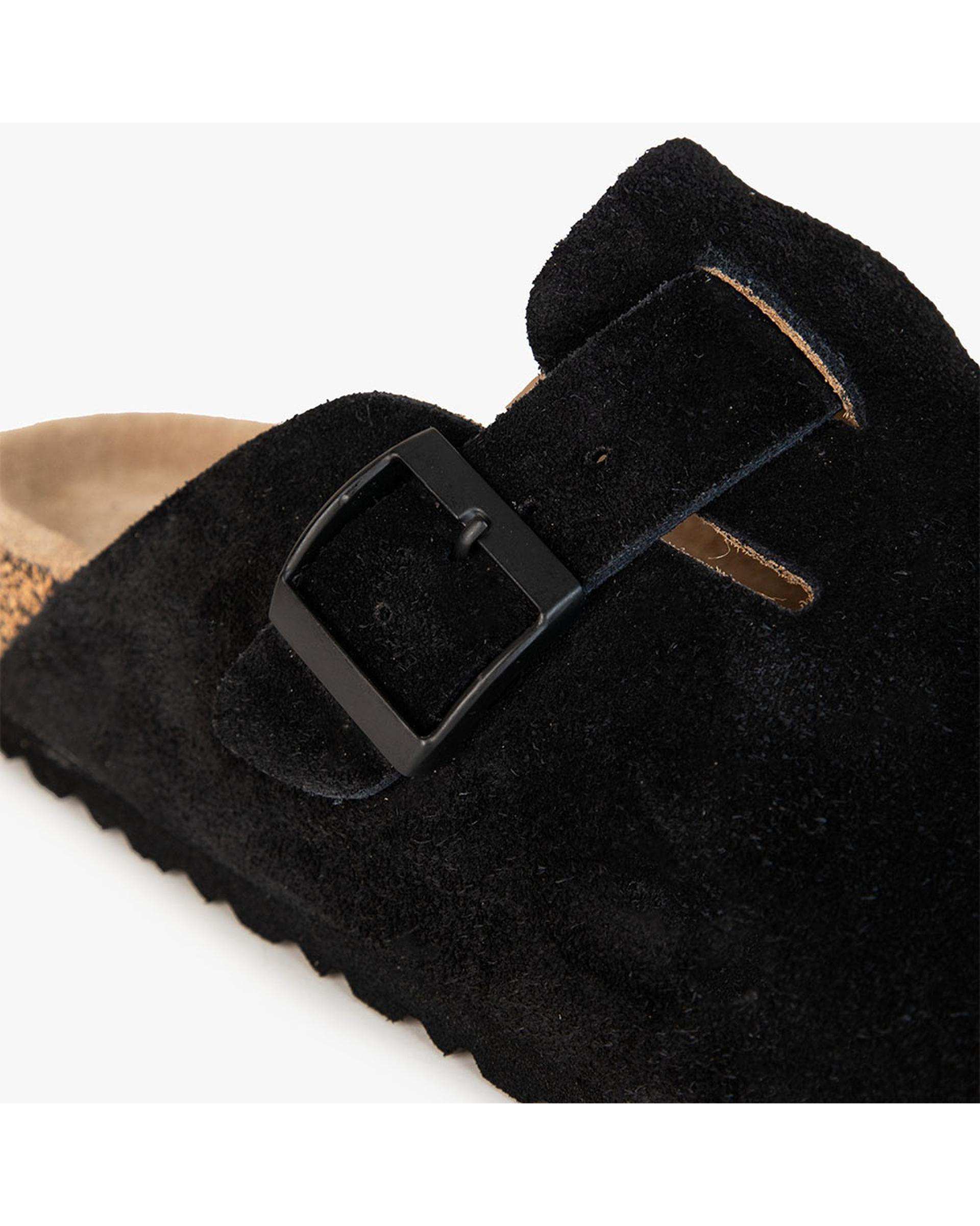 صندل اسلیپر چرم مردانه طبی مشکی برتونیکس Berttonix کد PS-۰۵